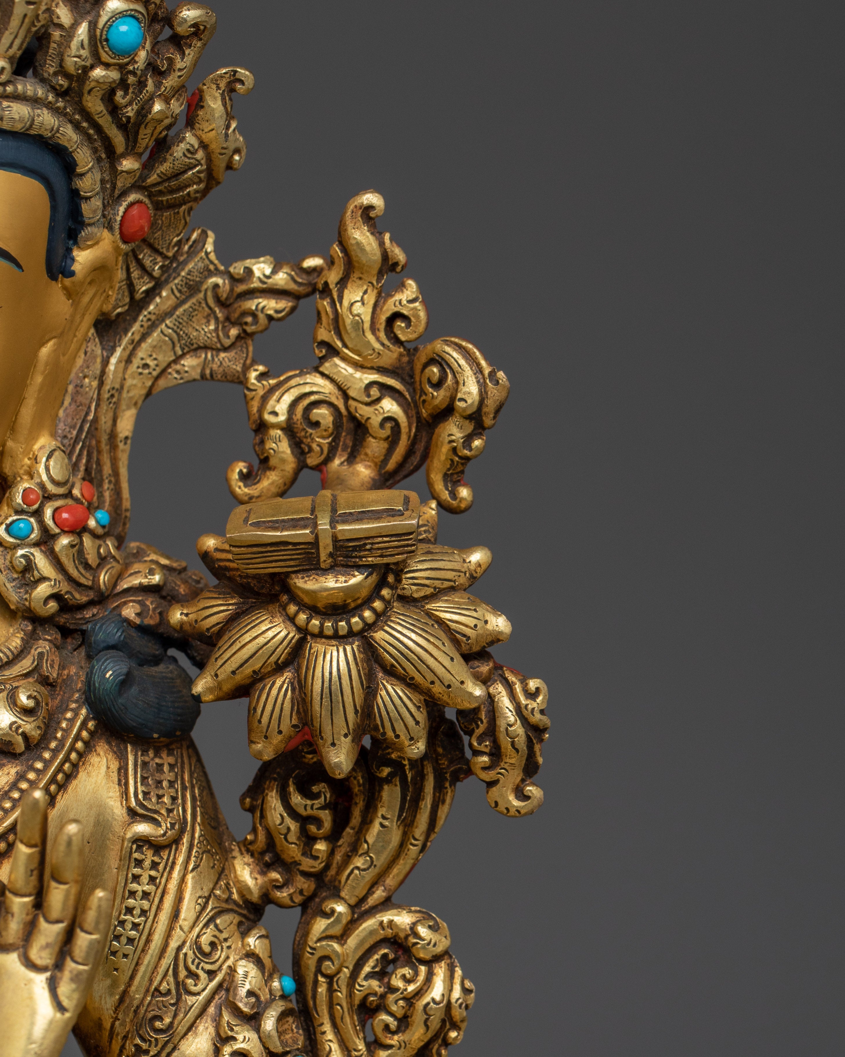 Mahayana Buddhist Figurine of Manjushri | Bodhisattva of Wisdom