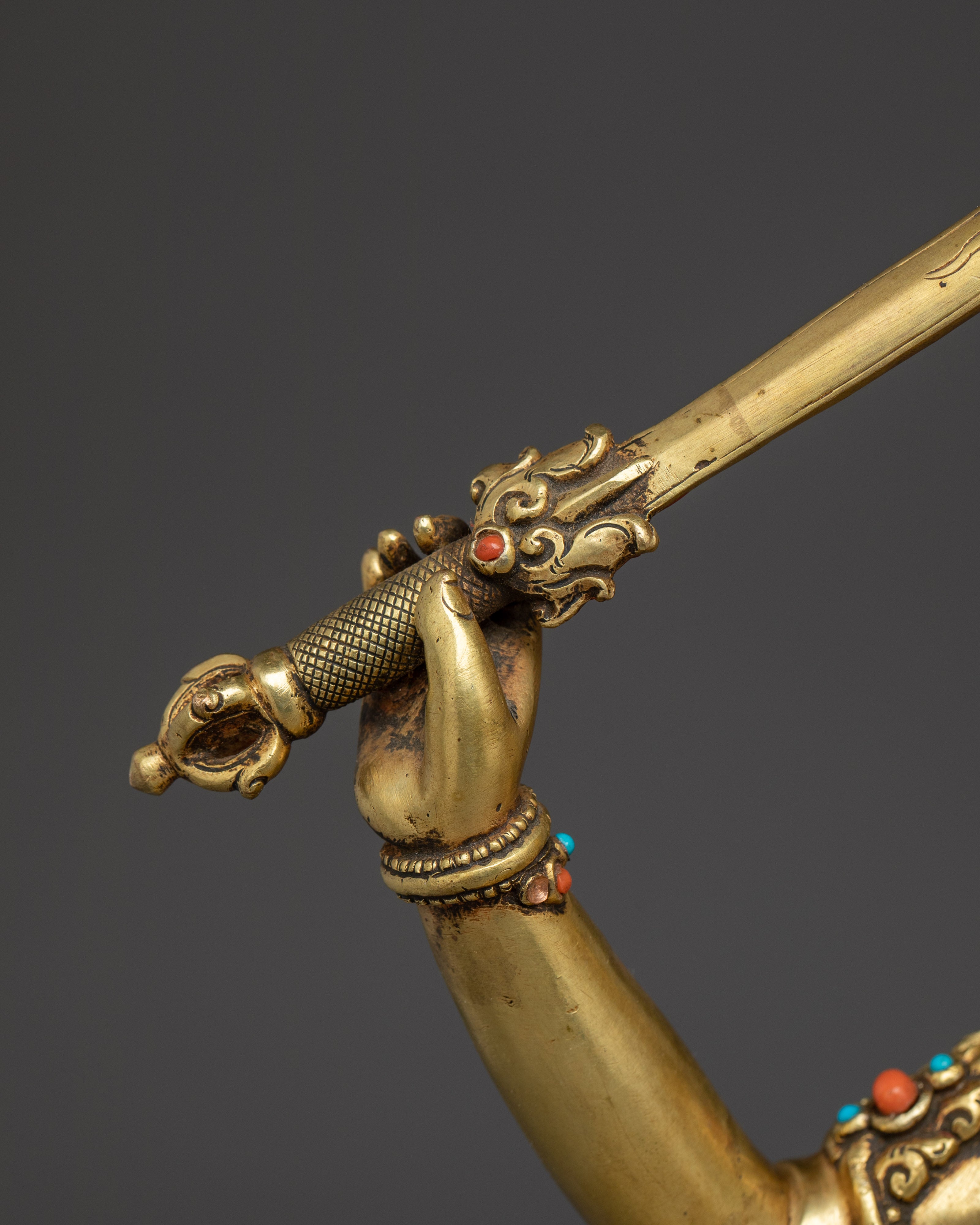 Mahayana Buddhist Figurine of Manjushri | Bodhisattva of Wisdom