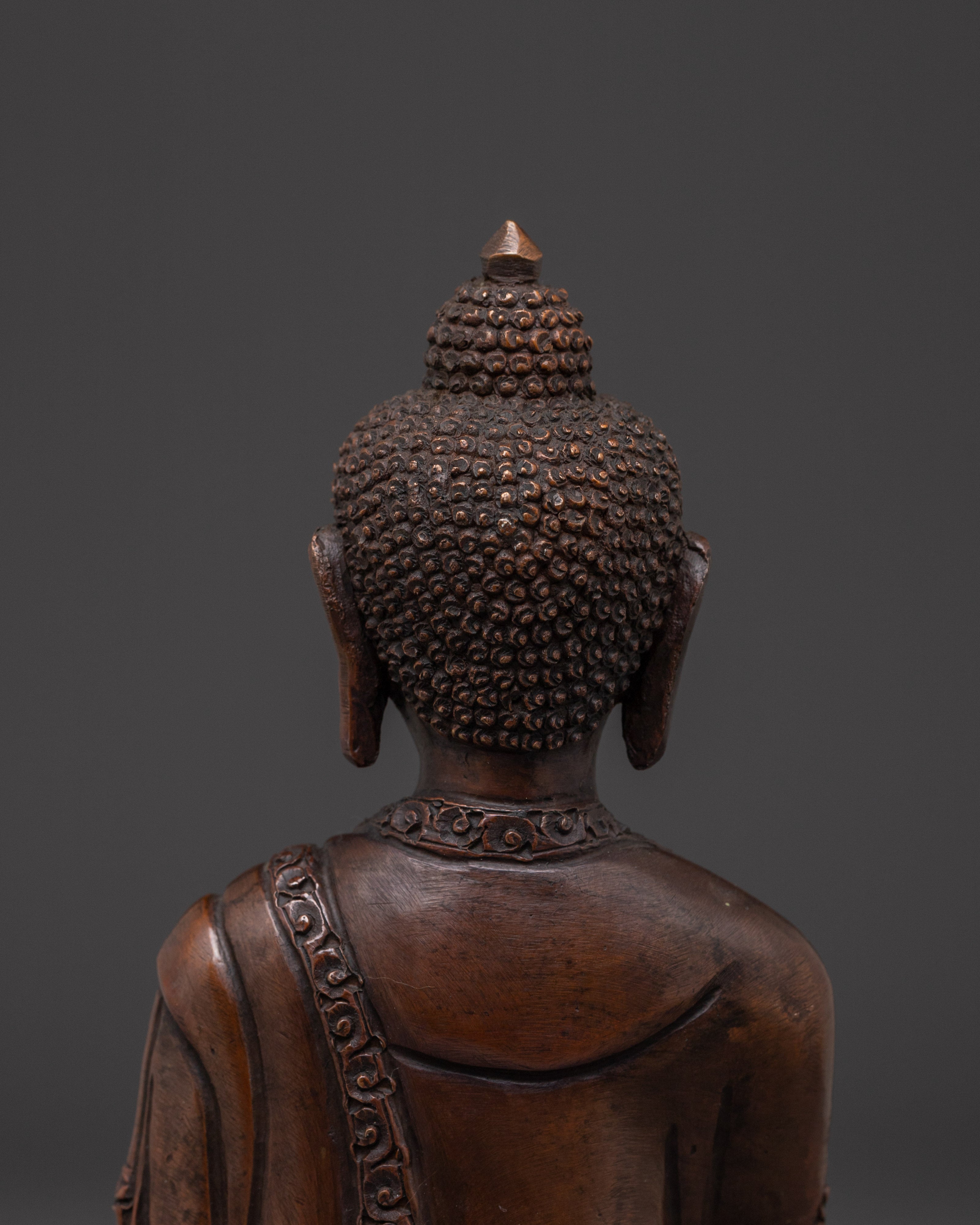 Healing Icon Medicine Buddha Statue | Oxidized Himalayan Artwork