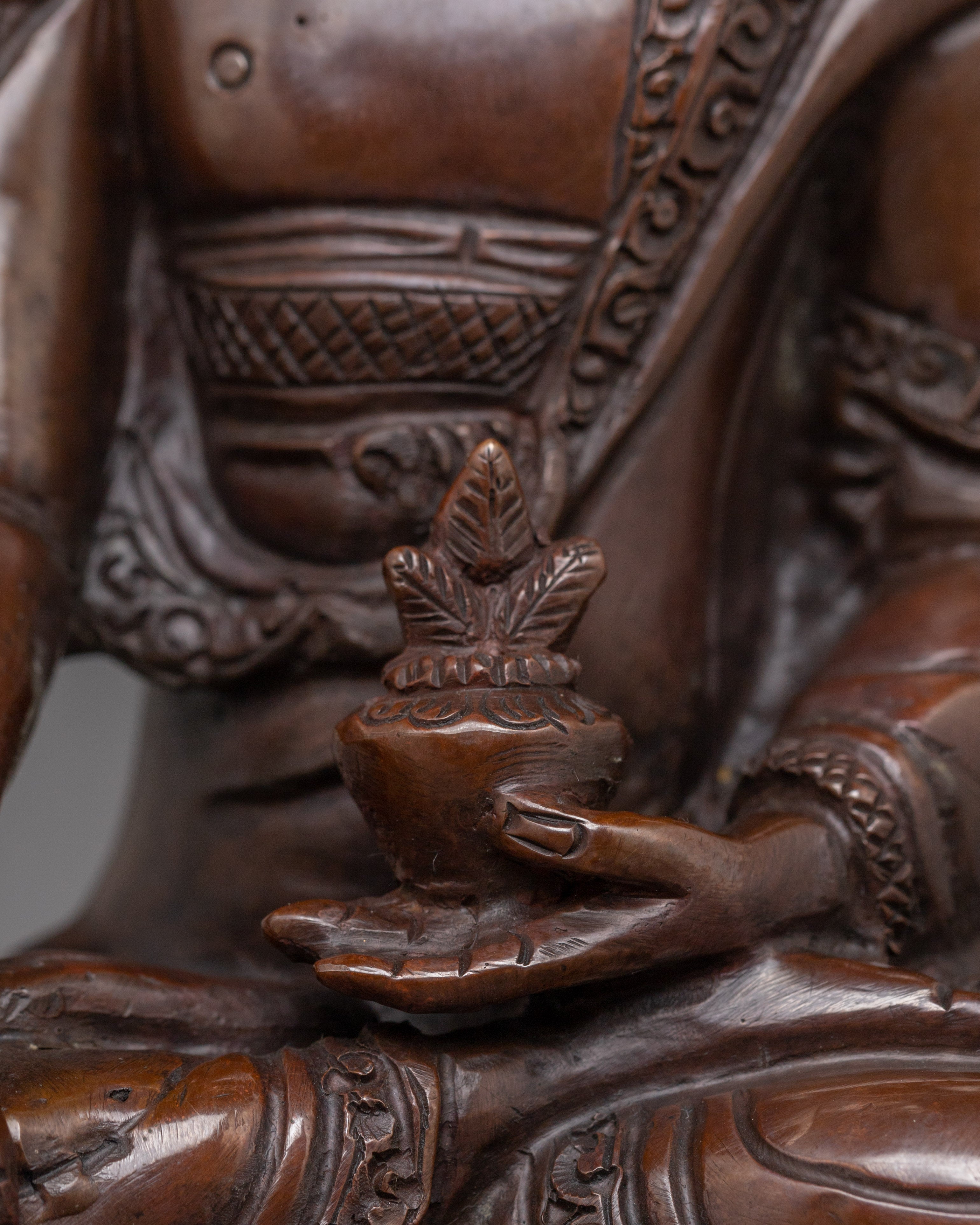 Healing Icon Medicine Buddha Statue | Oxidized Himalayan Artwork