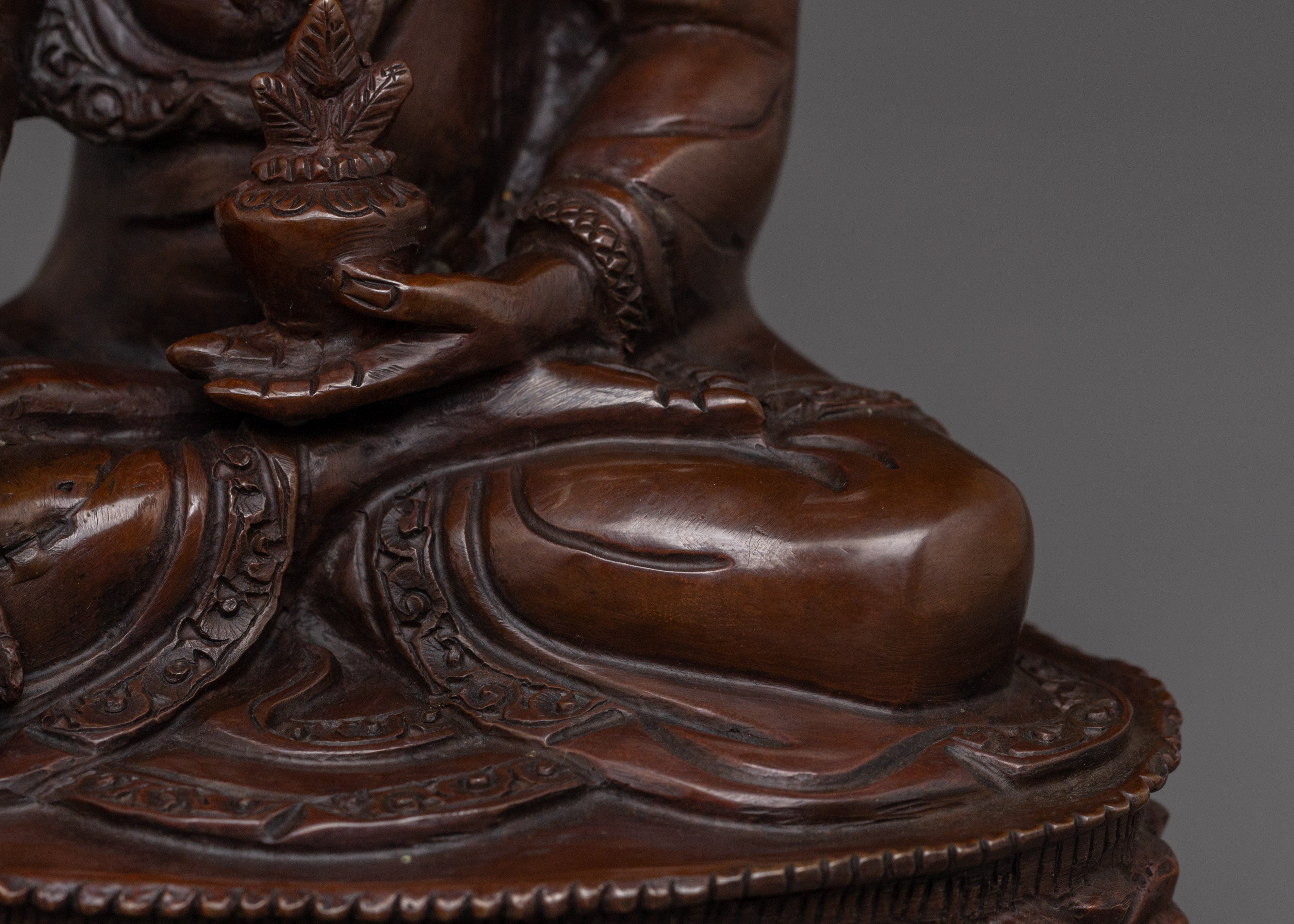 Healing Icon Medicine Buddha Statue | Oxidized Himalayan Artwork