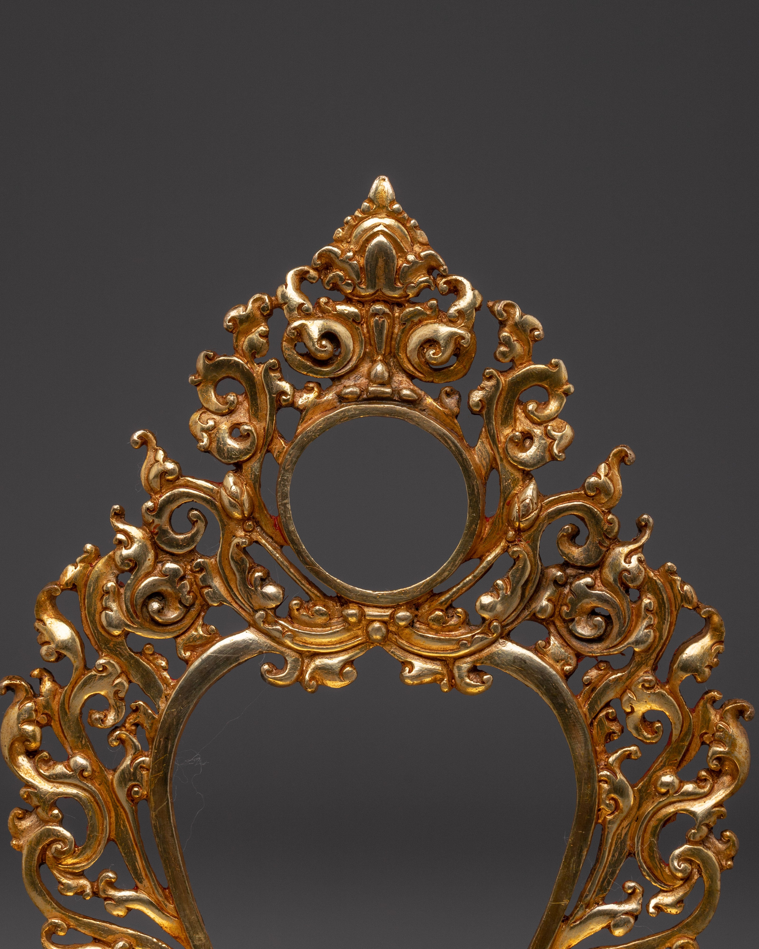 Handcrafted Gold Shakyamuni Buddha Statue with Throne | Home Decor