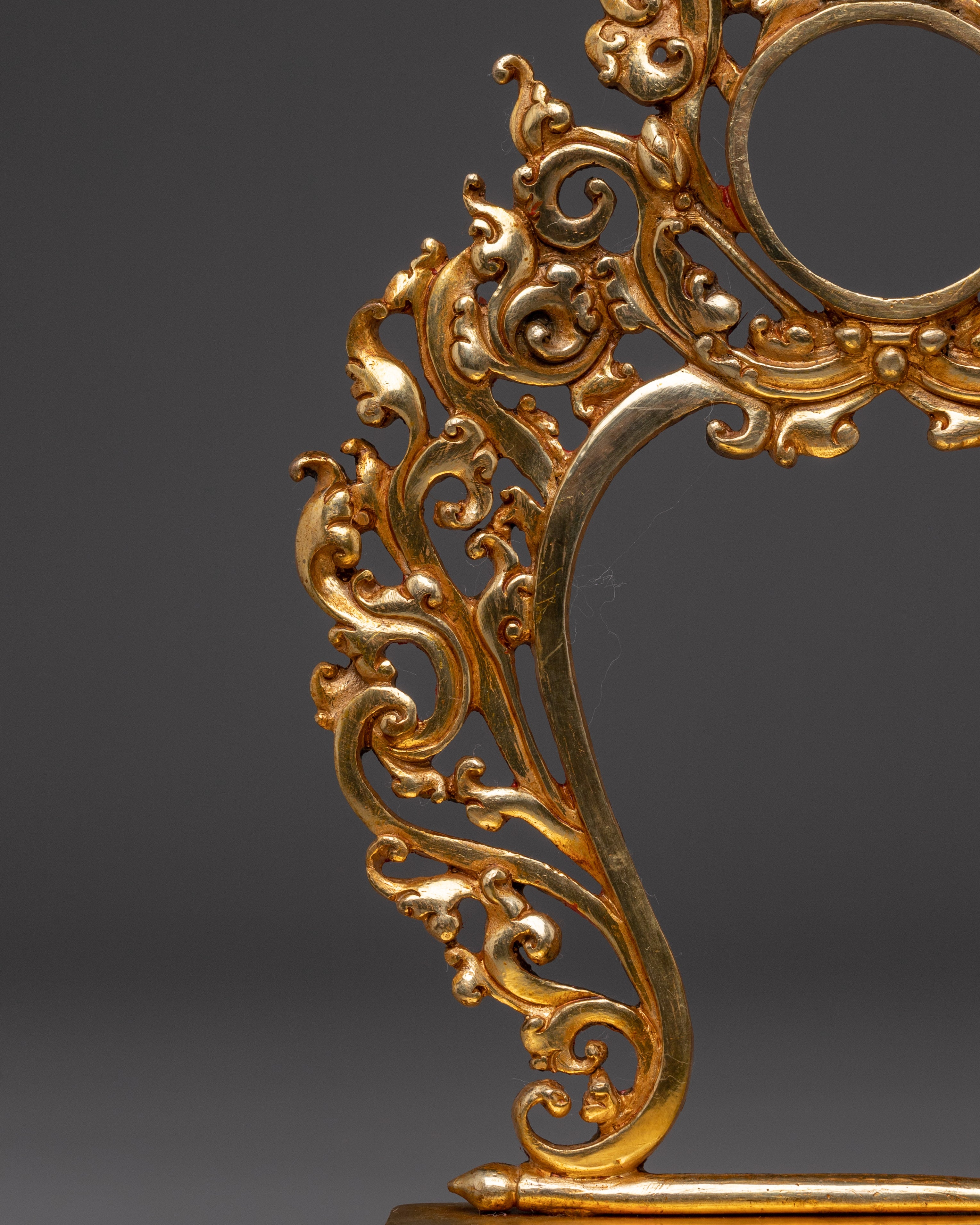 Handcrafted Gold Shakyamuni Buddha Statue with Throne | Home Decor