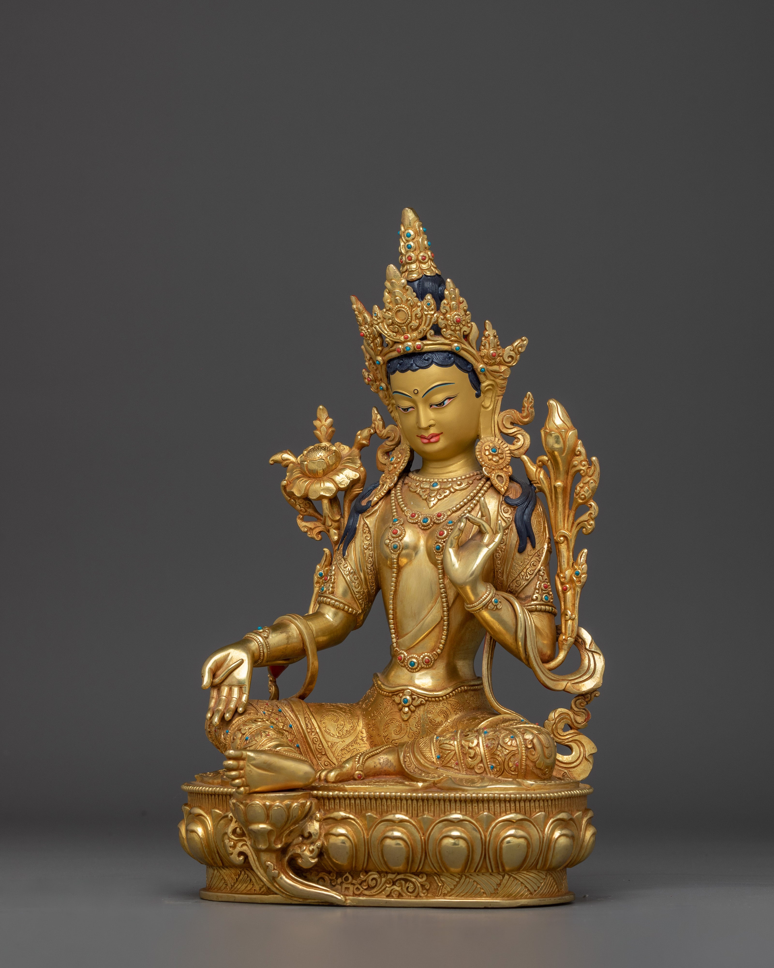 Goddess of Protection Green Tara Statue | Feminine Energy and Healing