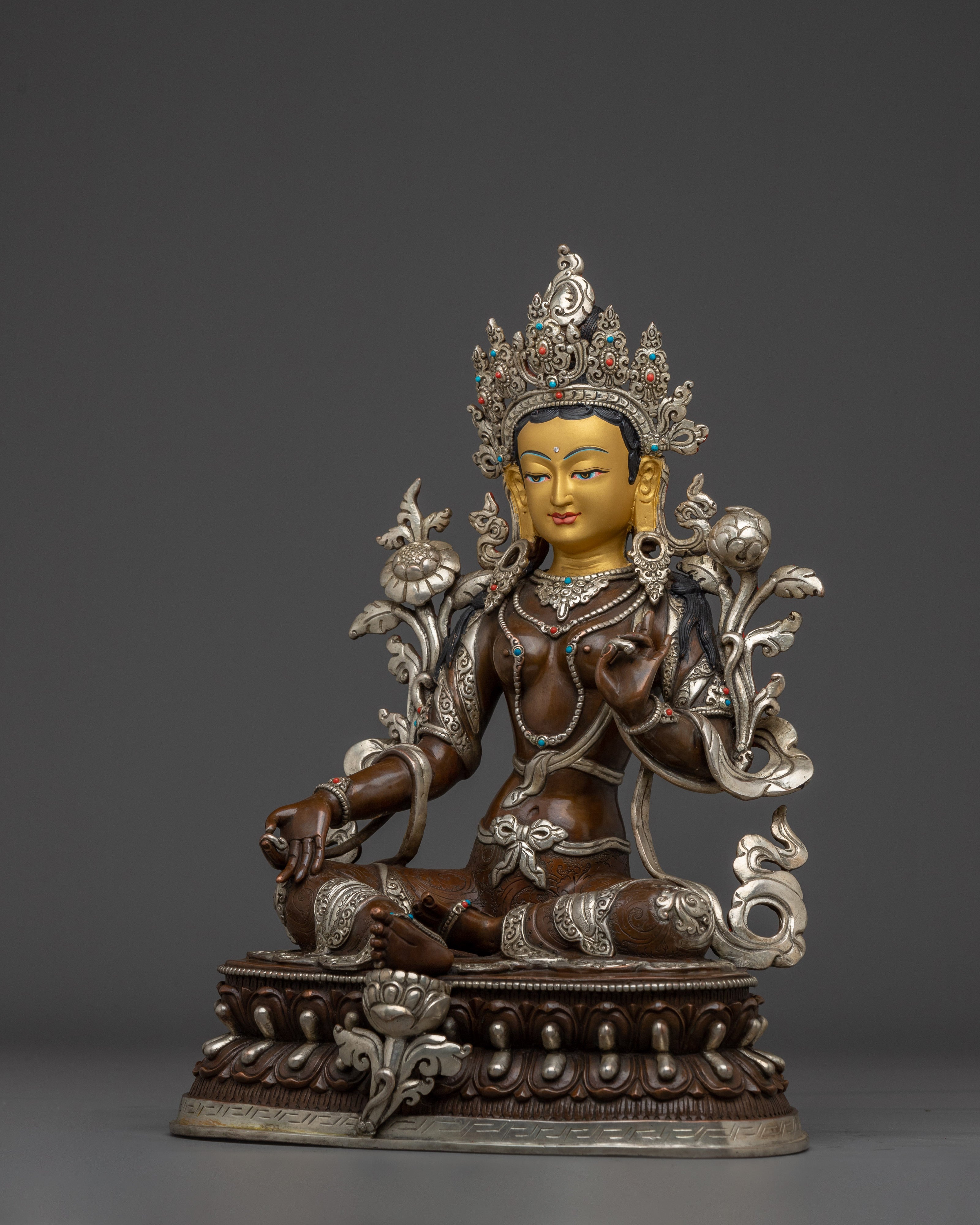 Religious Statue of Green Tara | Shyama Tara - Swift Action Deity