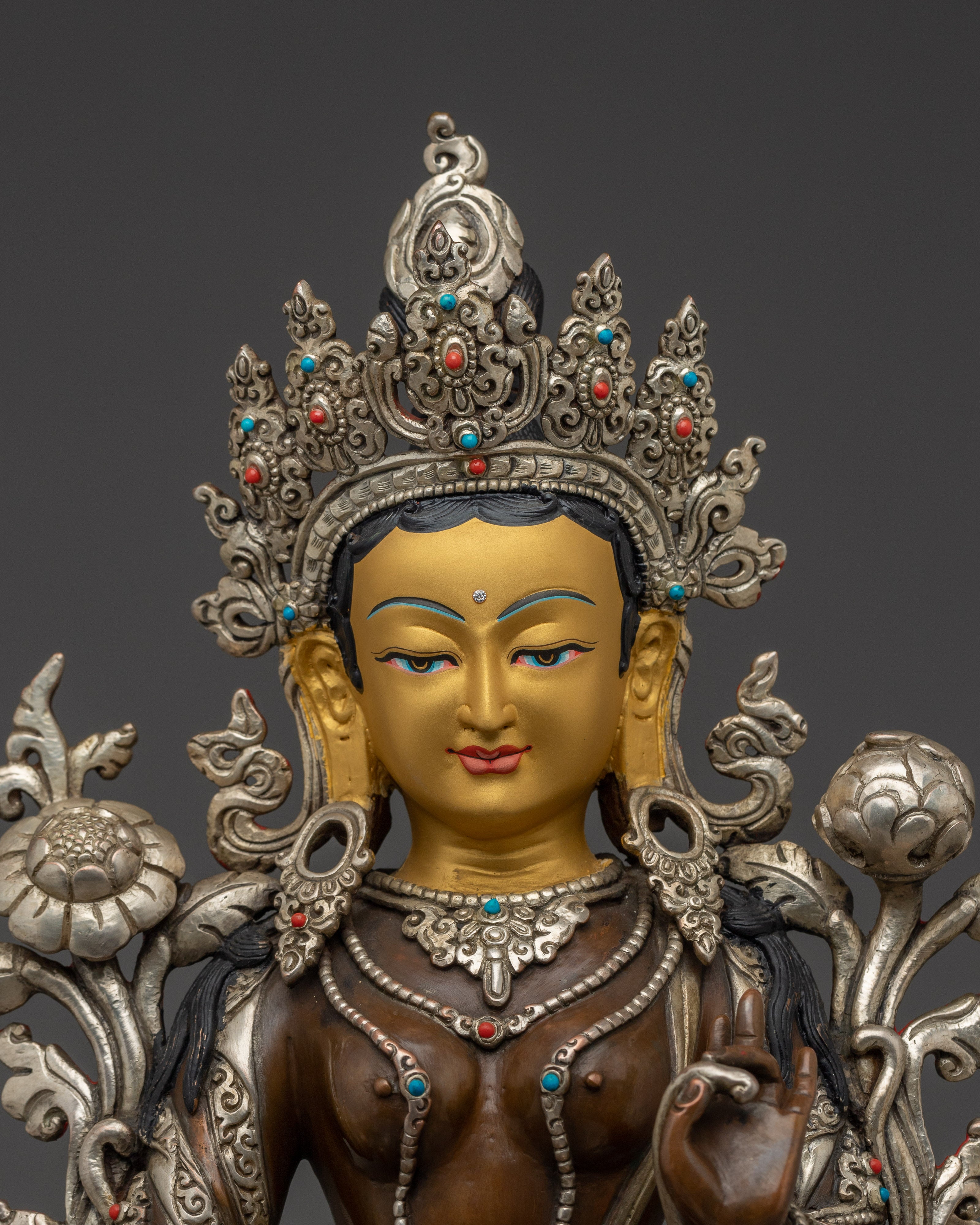 Religious Statue of Green Tara | Shyama Tara - Swift Action Deity