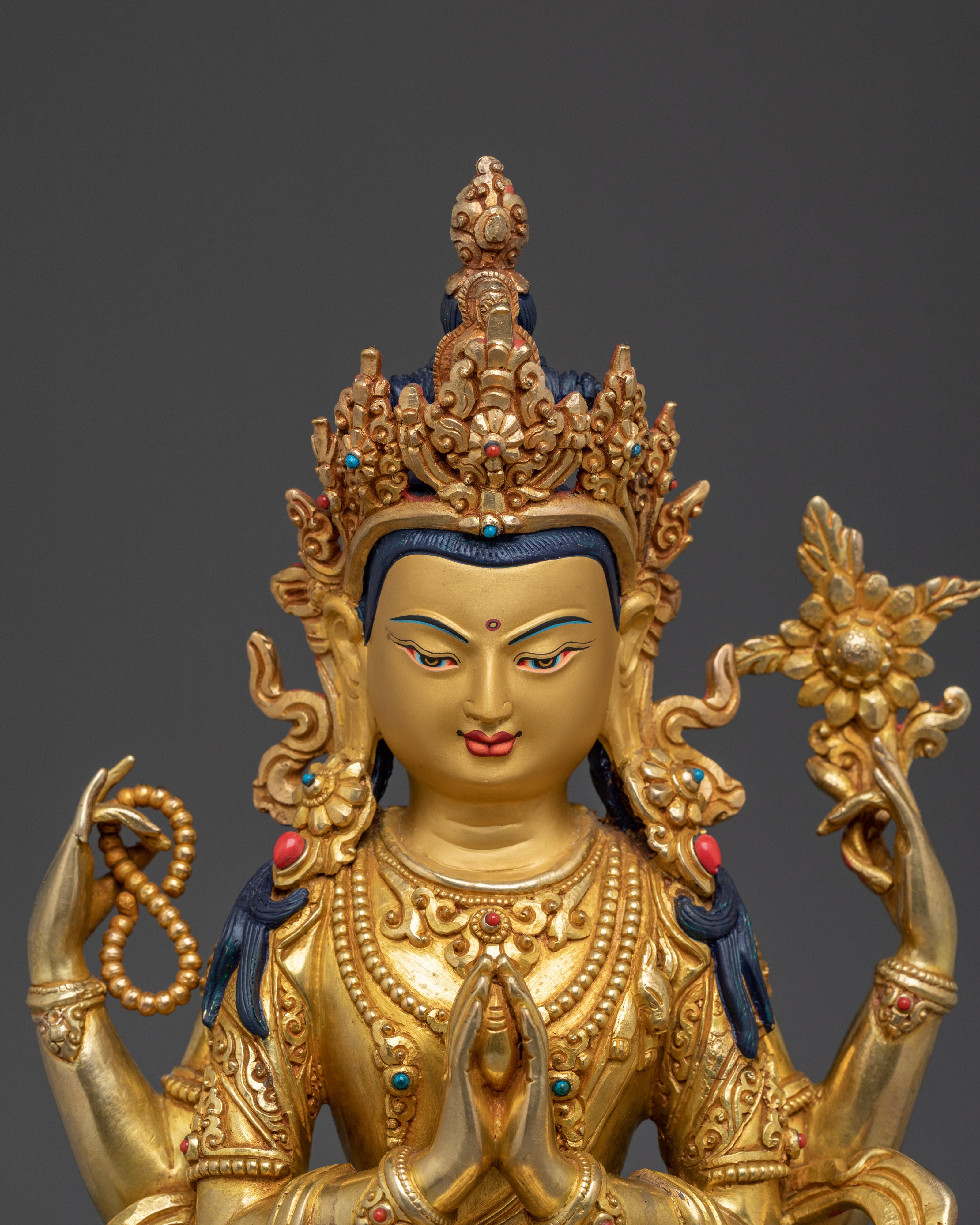 Handmade Avalokiteshvara Sculpture | Also known as Chenrezig