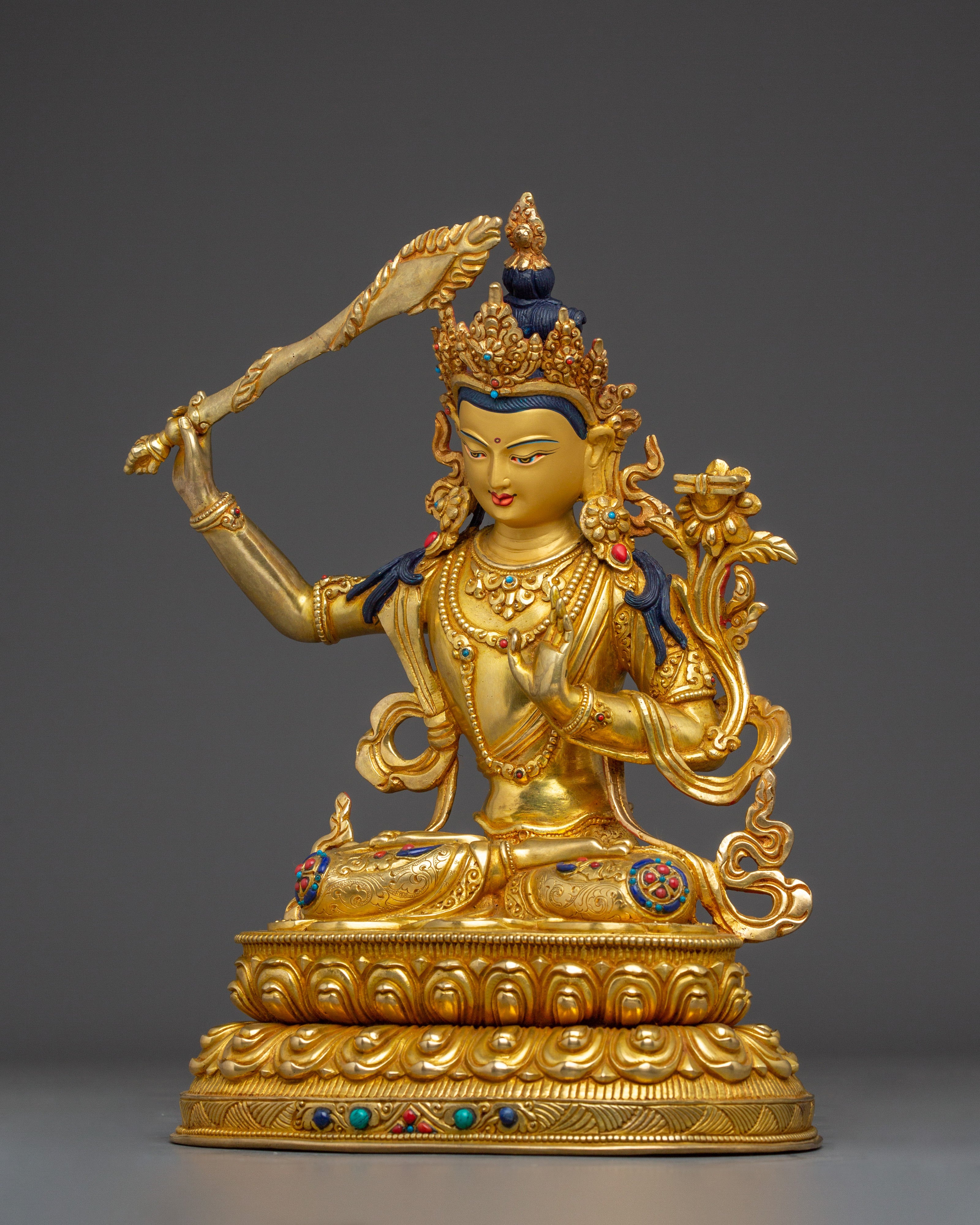 Path of Wisdom with Manjushri Statue | Symbol of Transcendent Insight