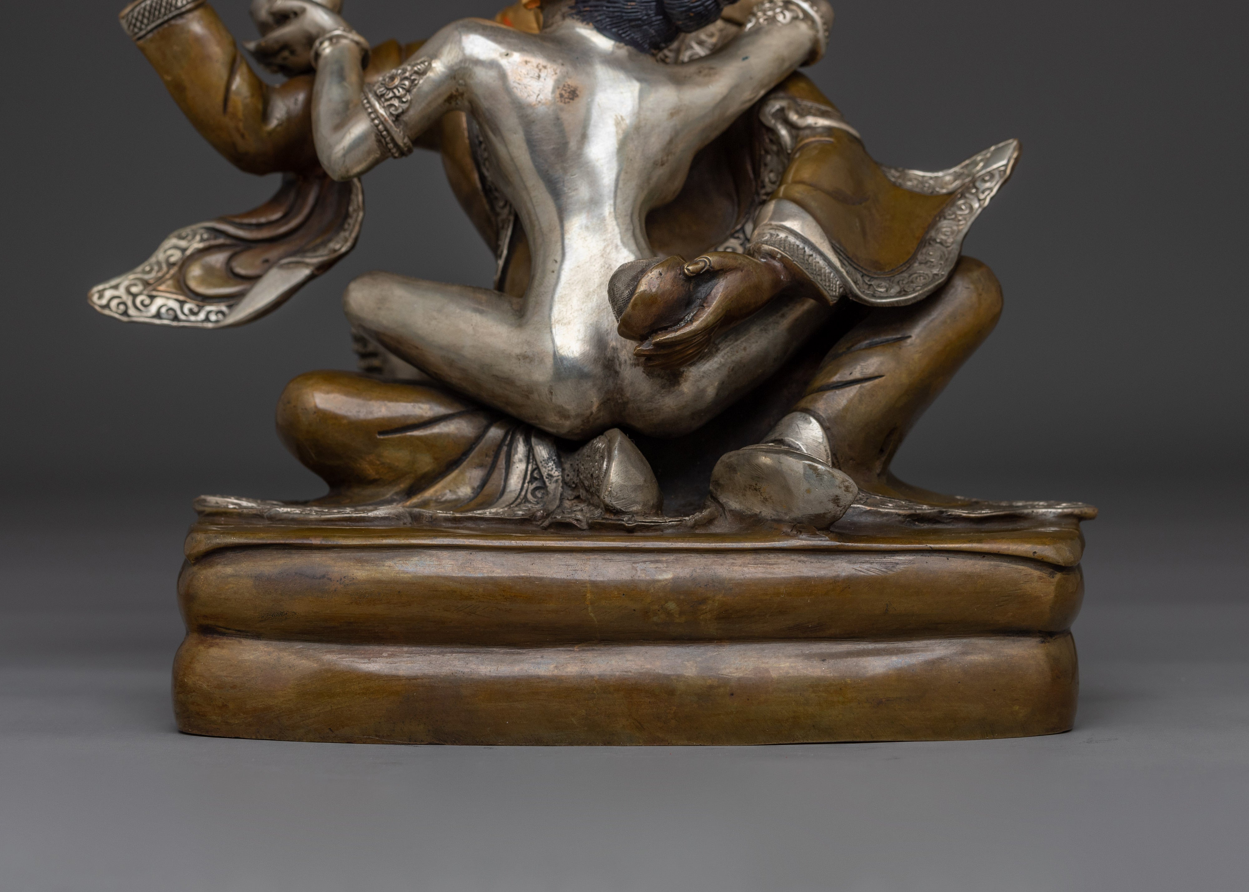 Tibetan Guru Rinpoche with Consort Statue | Padmasambhava Artwork