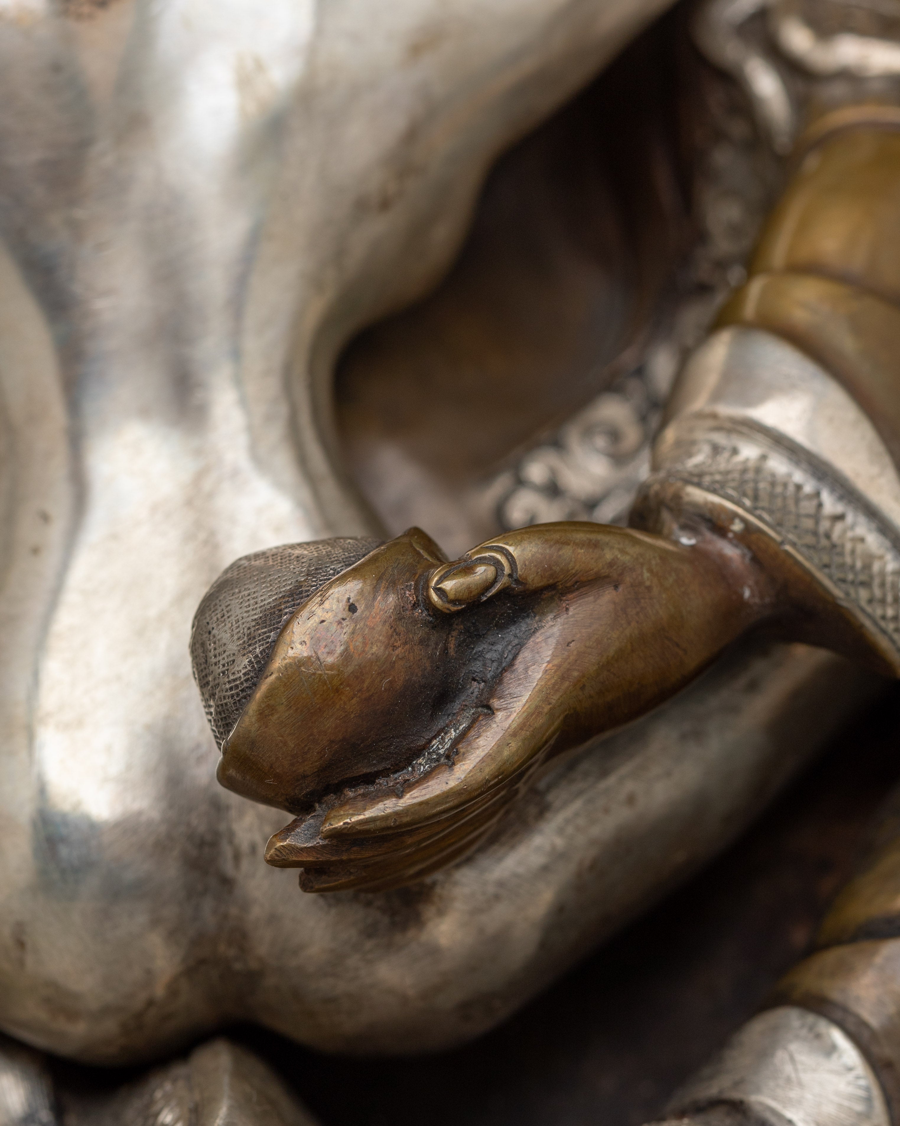 Tibetan Guru Rinpoche with Consort Statue | Padmasambhava Artwork