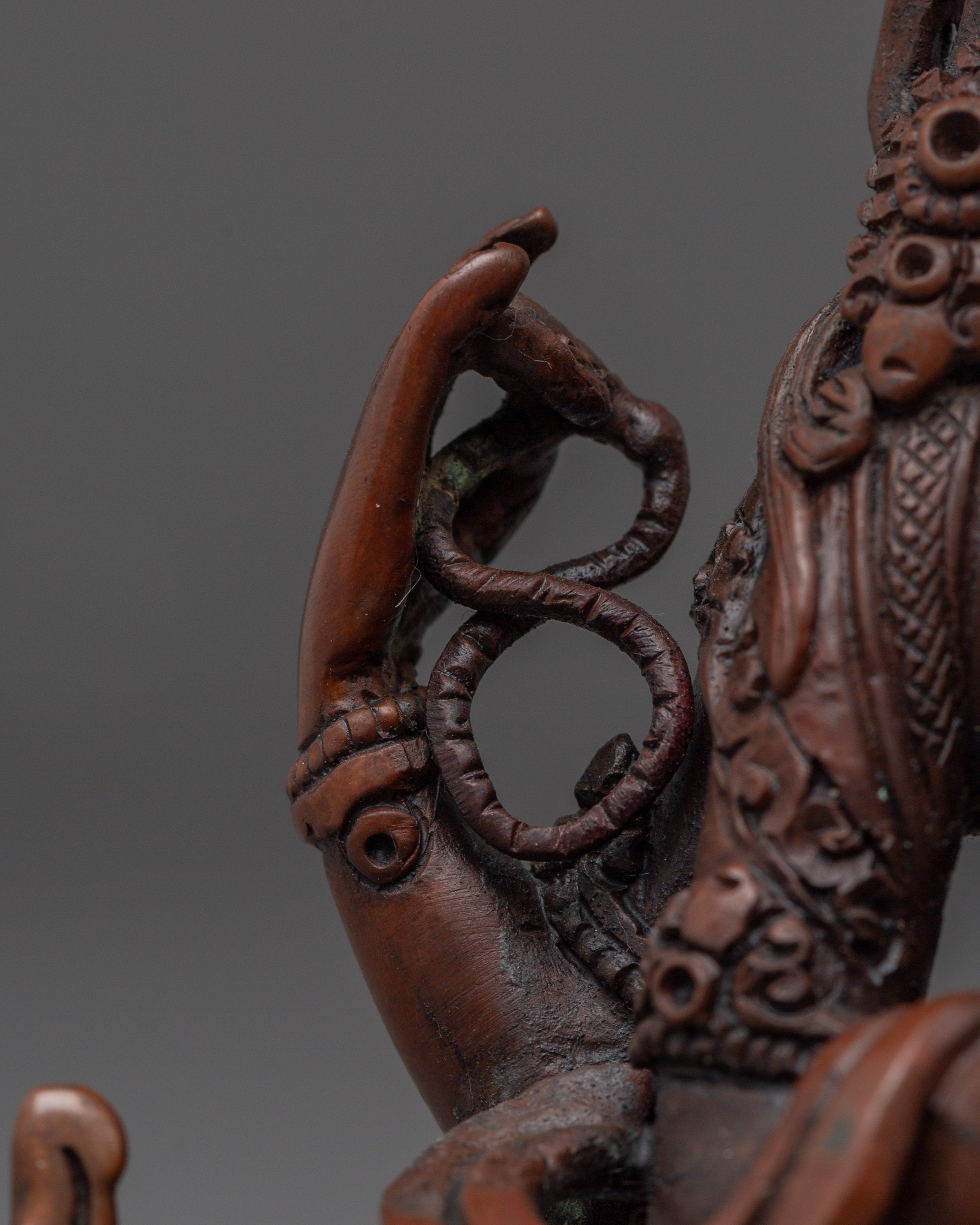 Handmade Chenrezig Compassion Deity Sculpture | Four-Armed Avalokiteshvara Deity
