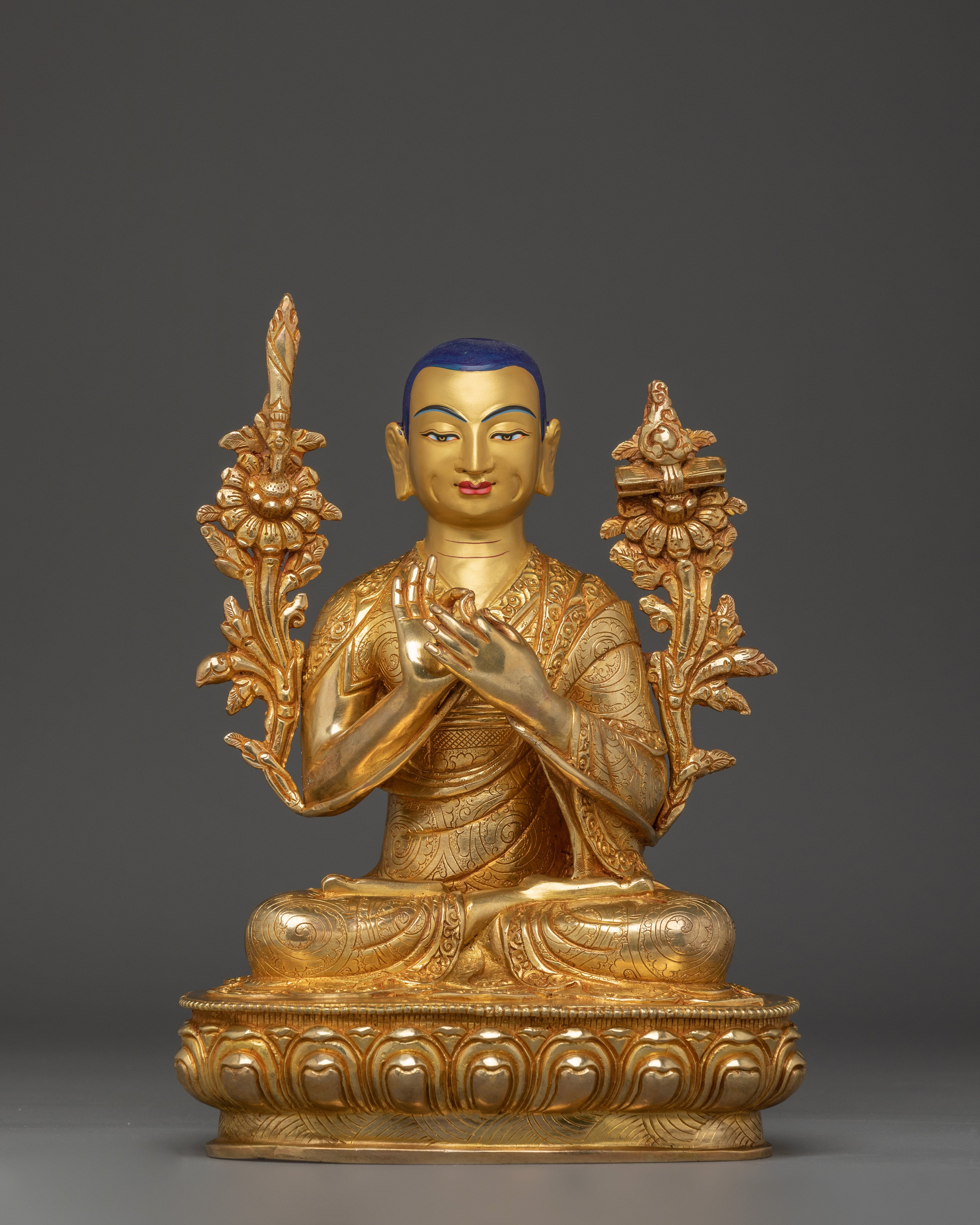 Tshongkhapa Statue Set | Tibetan Religious Philosopher and Disciples