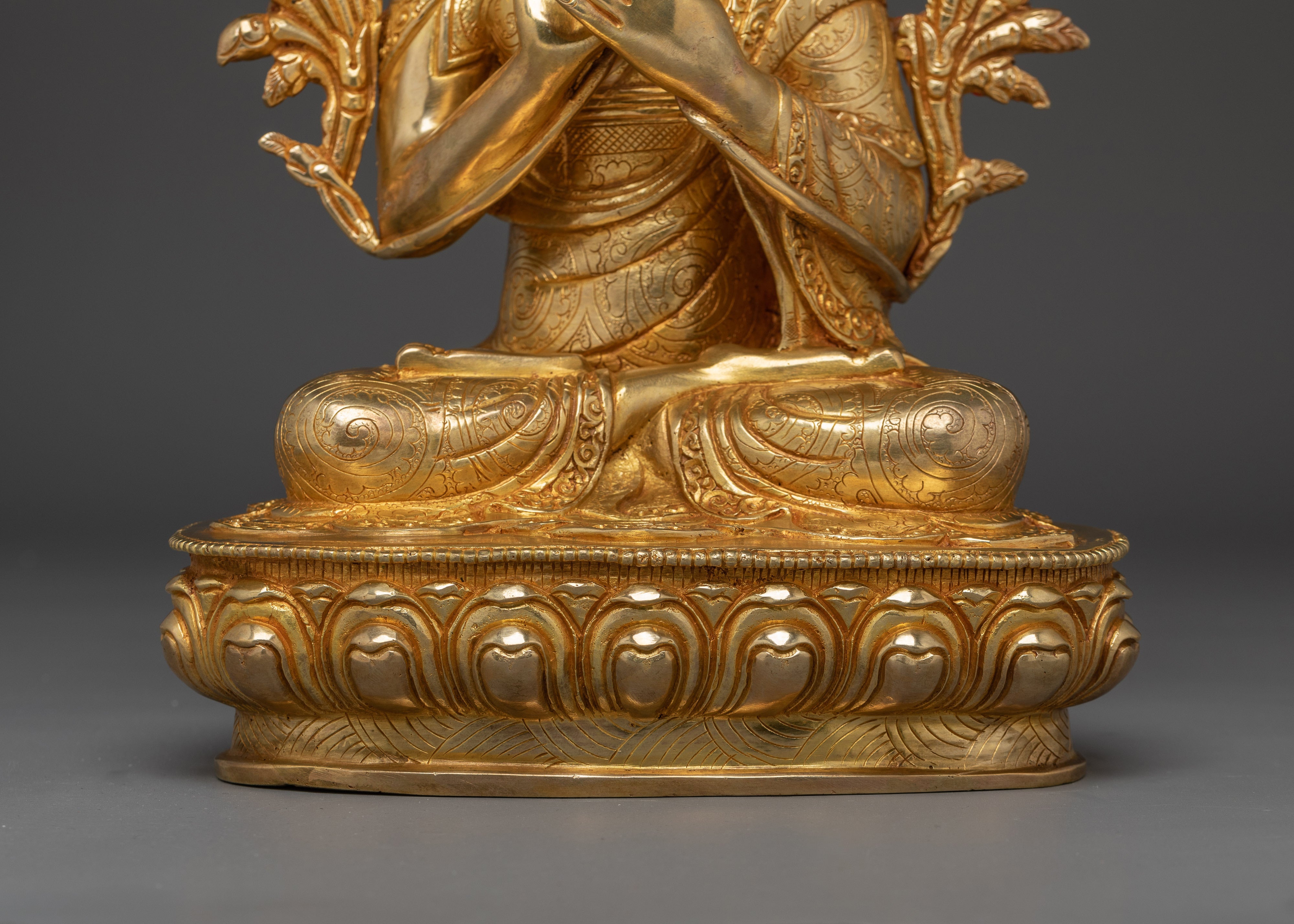 Tshongkhapa Statue Set | Tibetan Religious Philosopher and Disciples