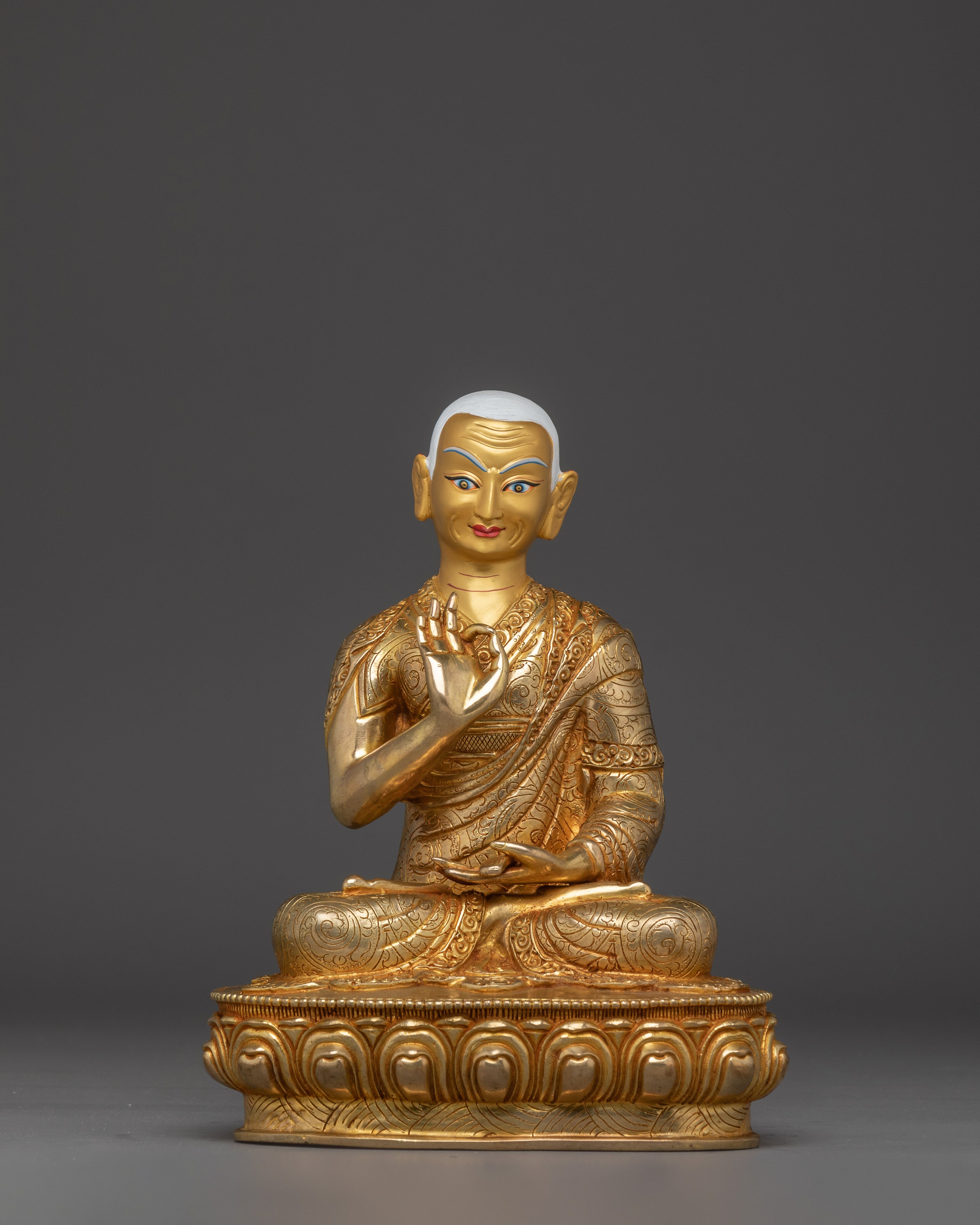 Tshongkhapa Statue Set | Tibetan Religious Philosopher and Disciples