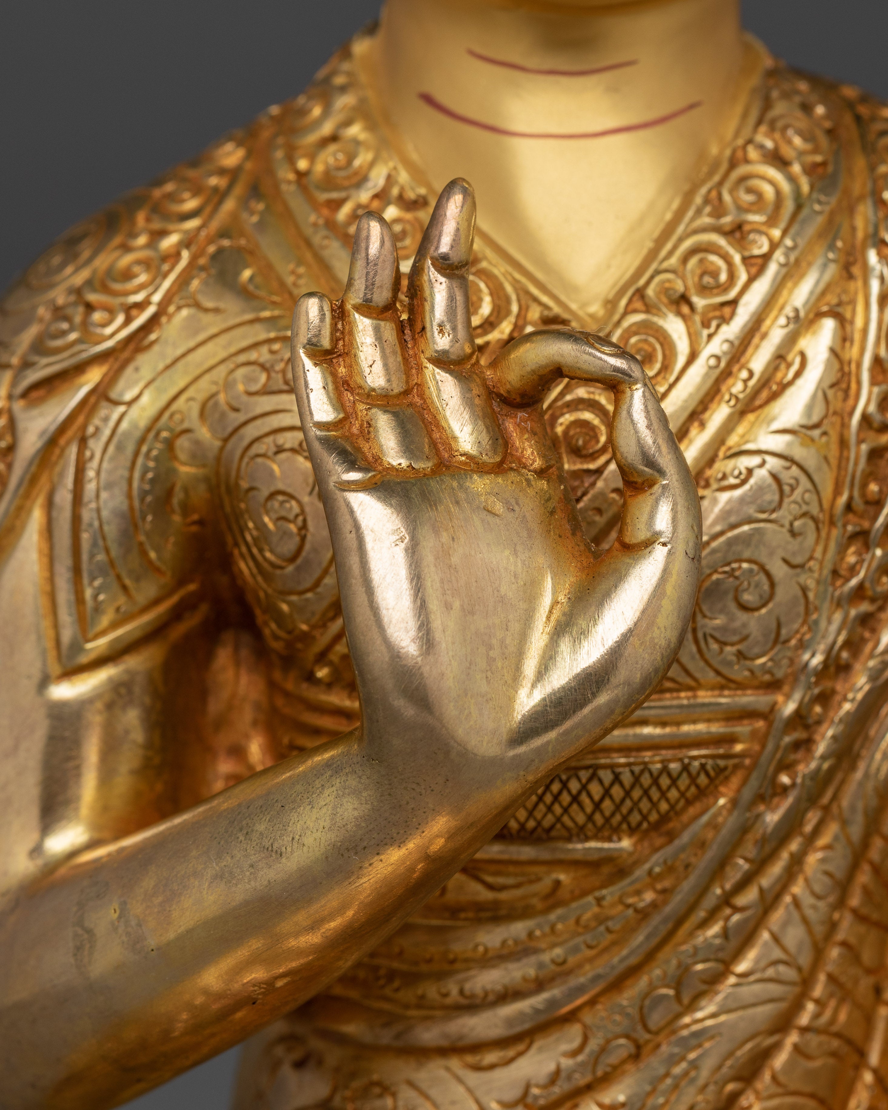 Tshongkhapa Statue Set | Tibetan Religious Philosopher and Disciples