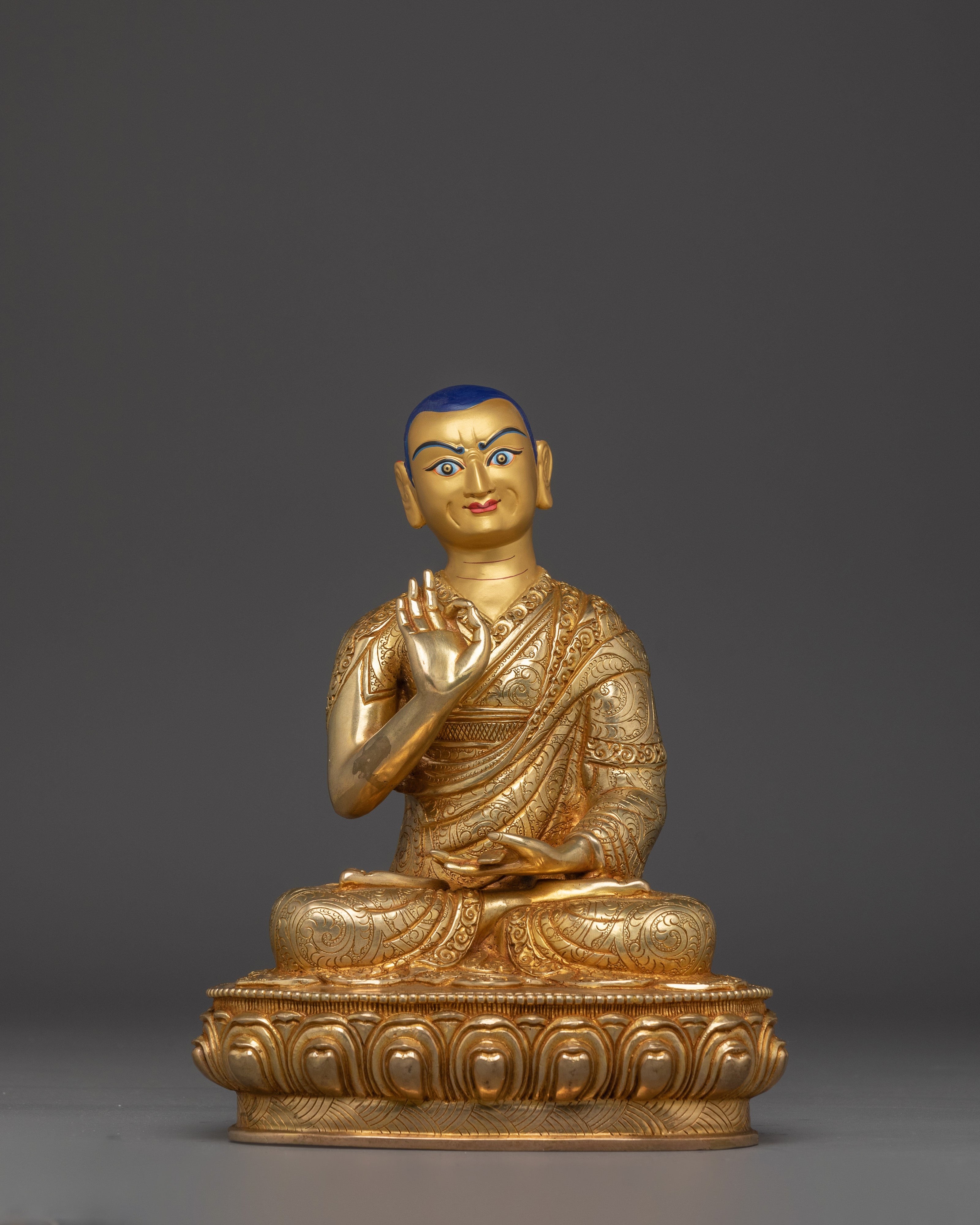 Tshongkhapa Statue Set | Tibetan Religious Philosopher and Disciples