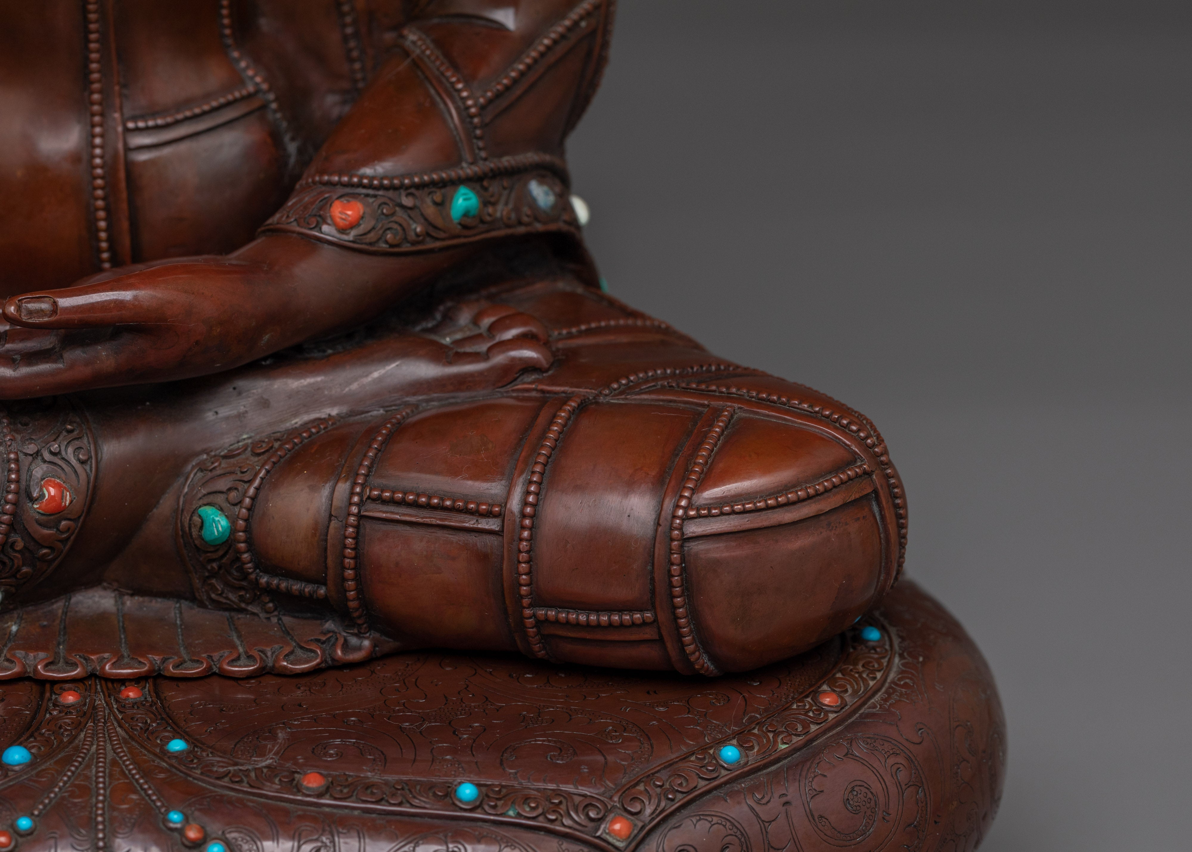 Copper Crown Shakyamuni Buddha Statue for Dharma Decor