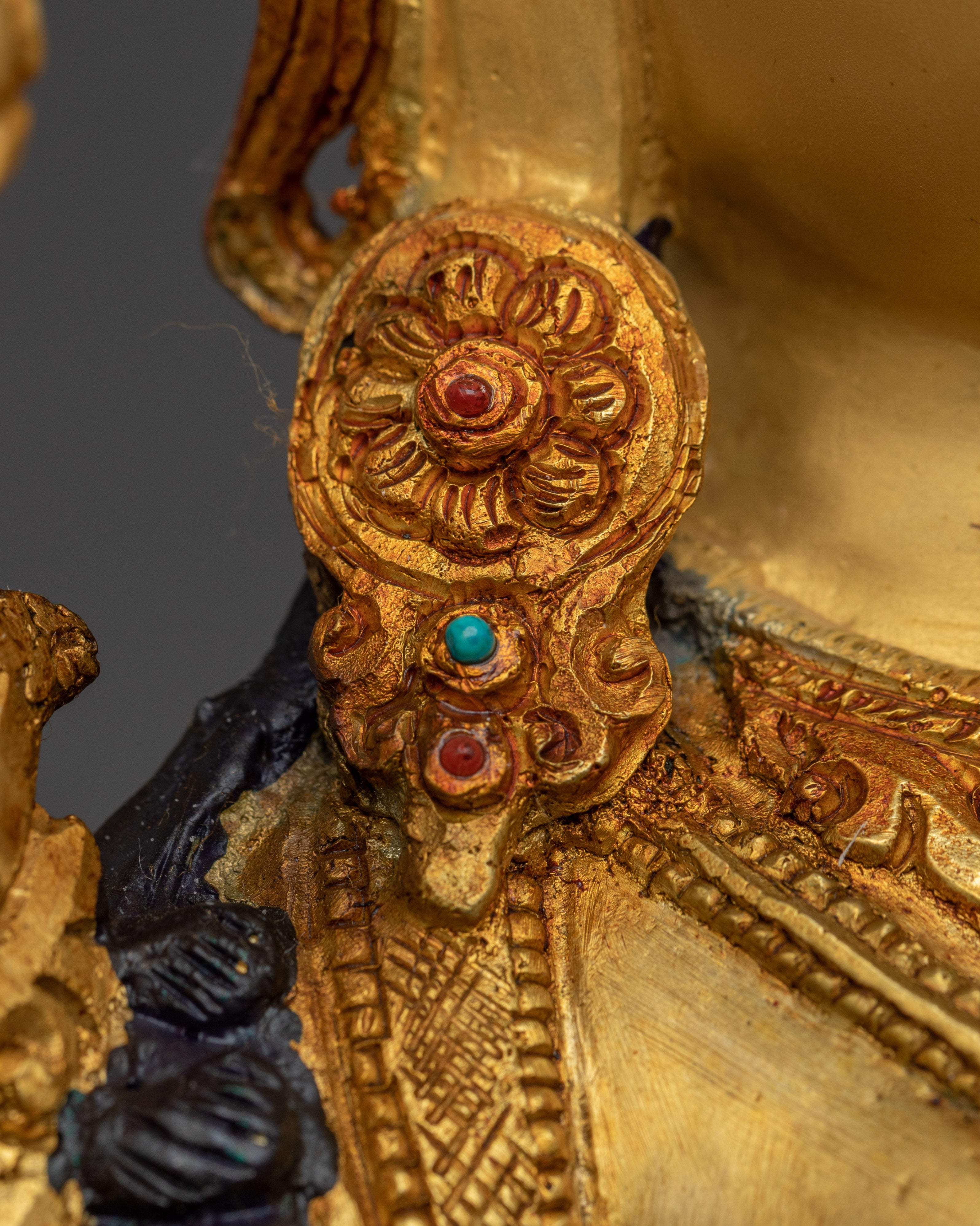 Handcrafted Sacred White Tara Statue | 24K Gold Gilded Copper Statue