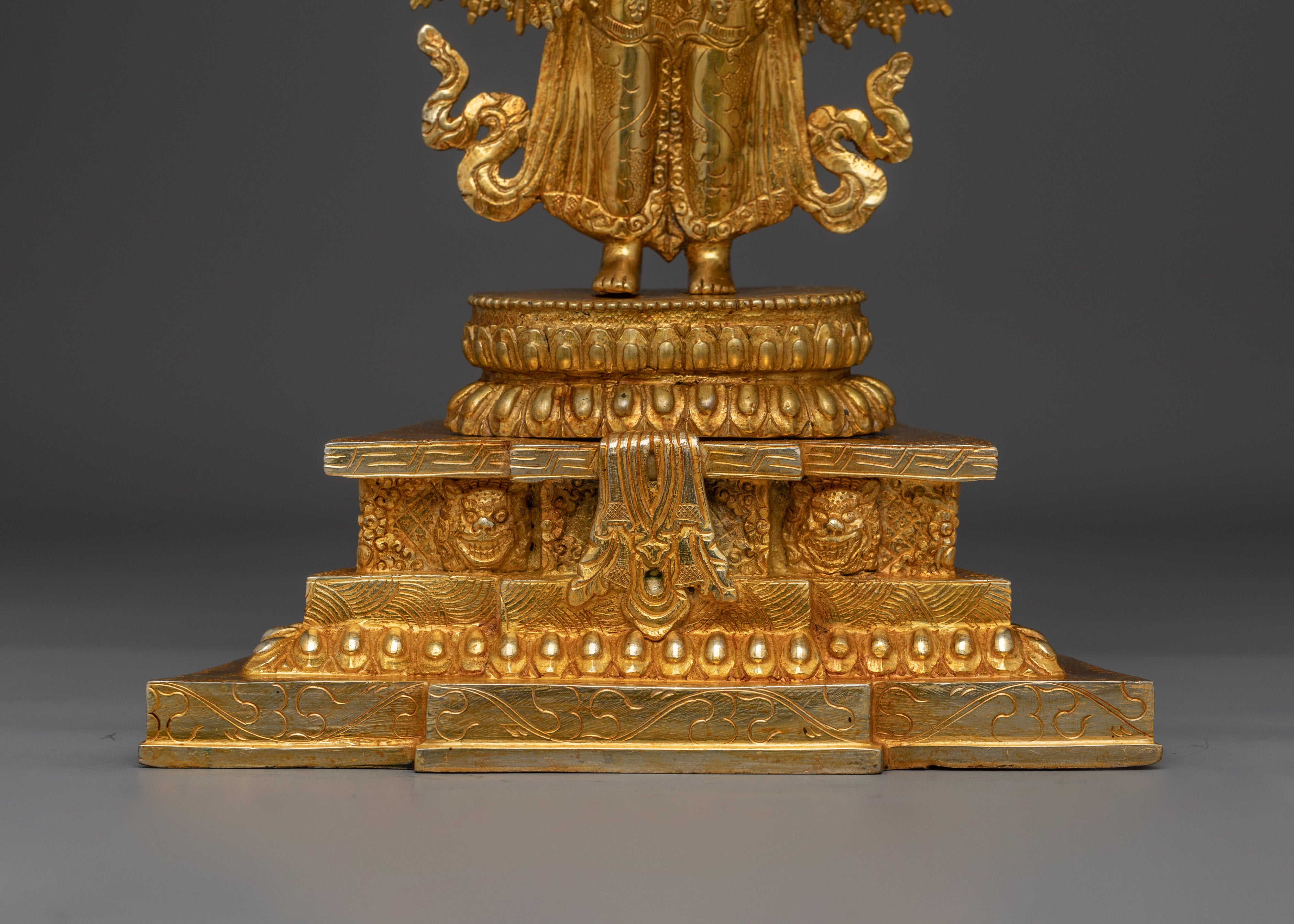 1000 Armed Chenrezig Gold and Copper Statue | Sacred Chenrezig Sculpture for Altar
