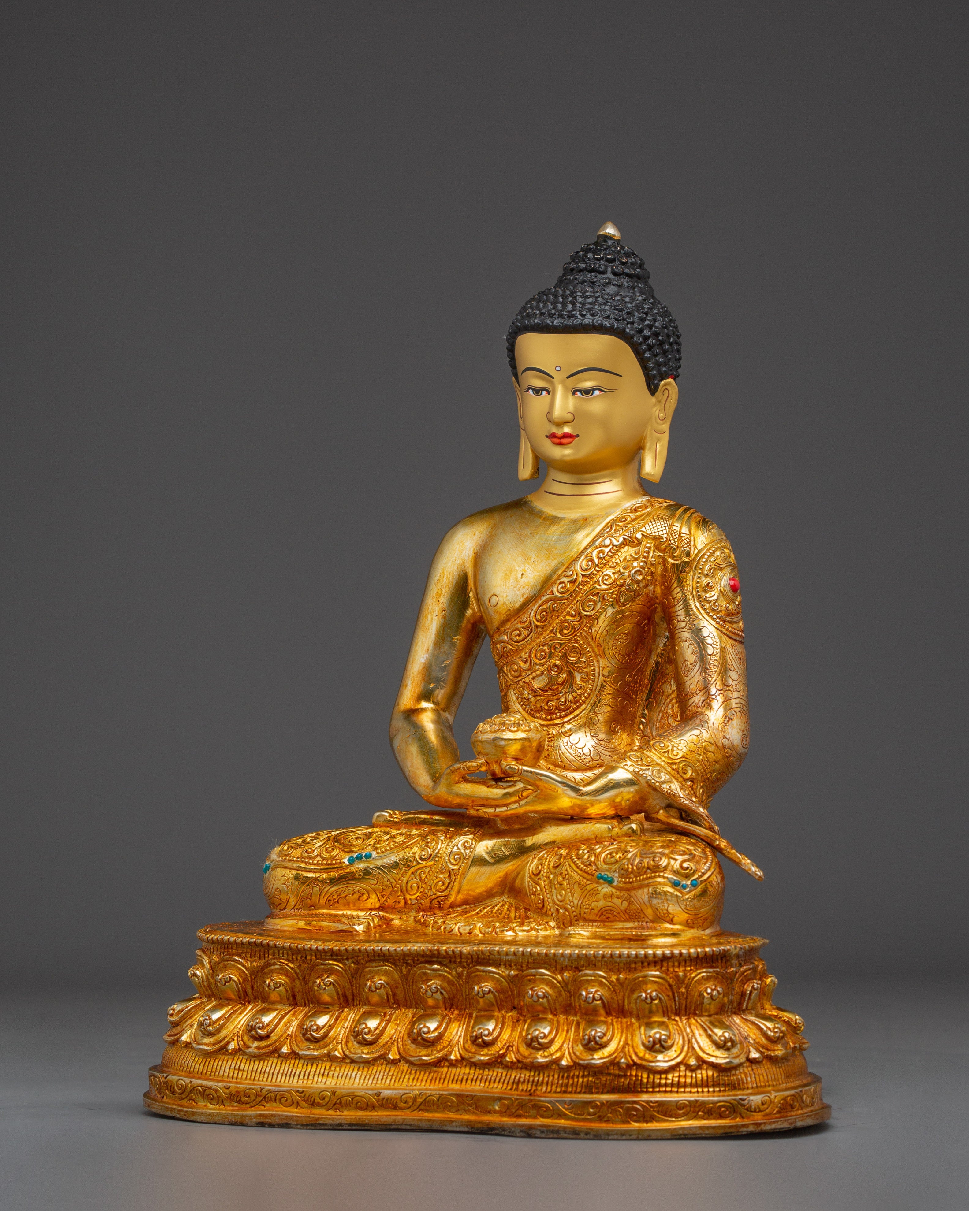 Sacred Amitabha Buddha Sculpture for Altar | Tibetan Sculpture for Meditation