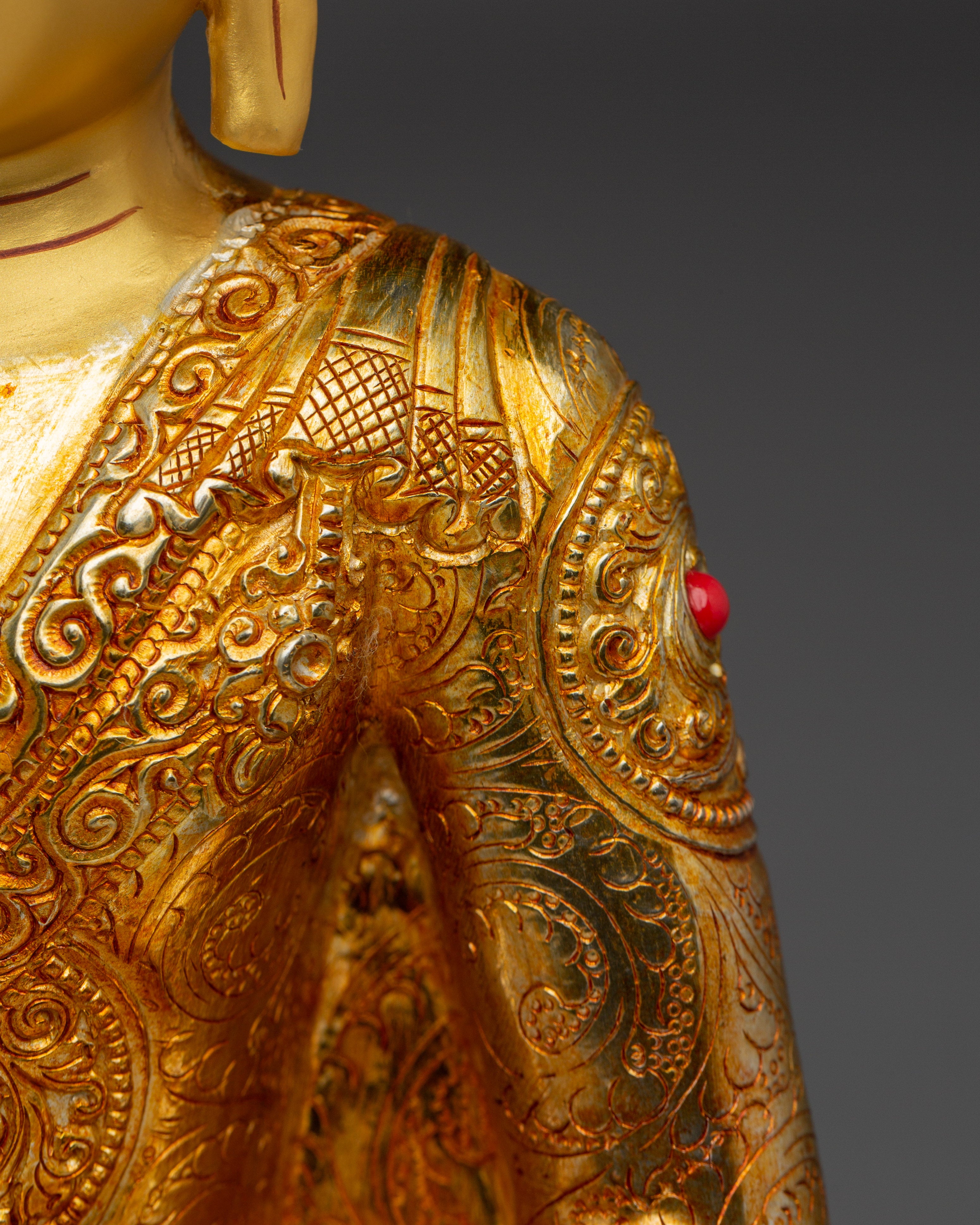 Sacred Amitabha Buddha Sculpture for Altar | Tibetan Sculpture for Meditation