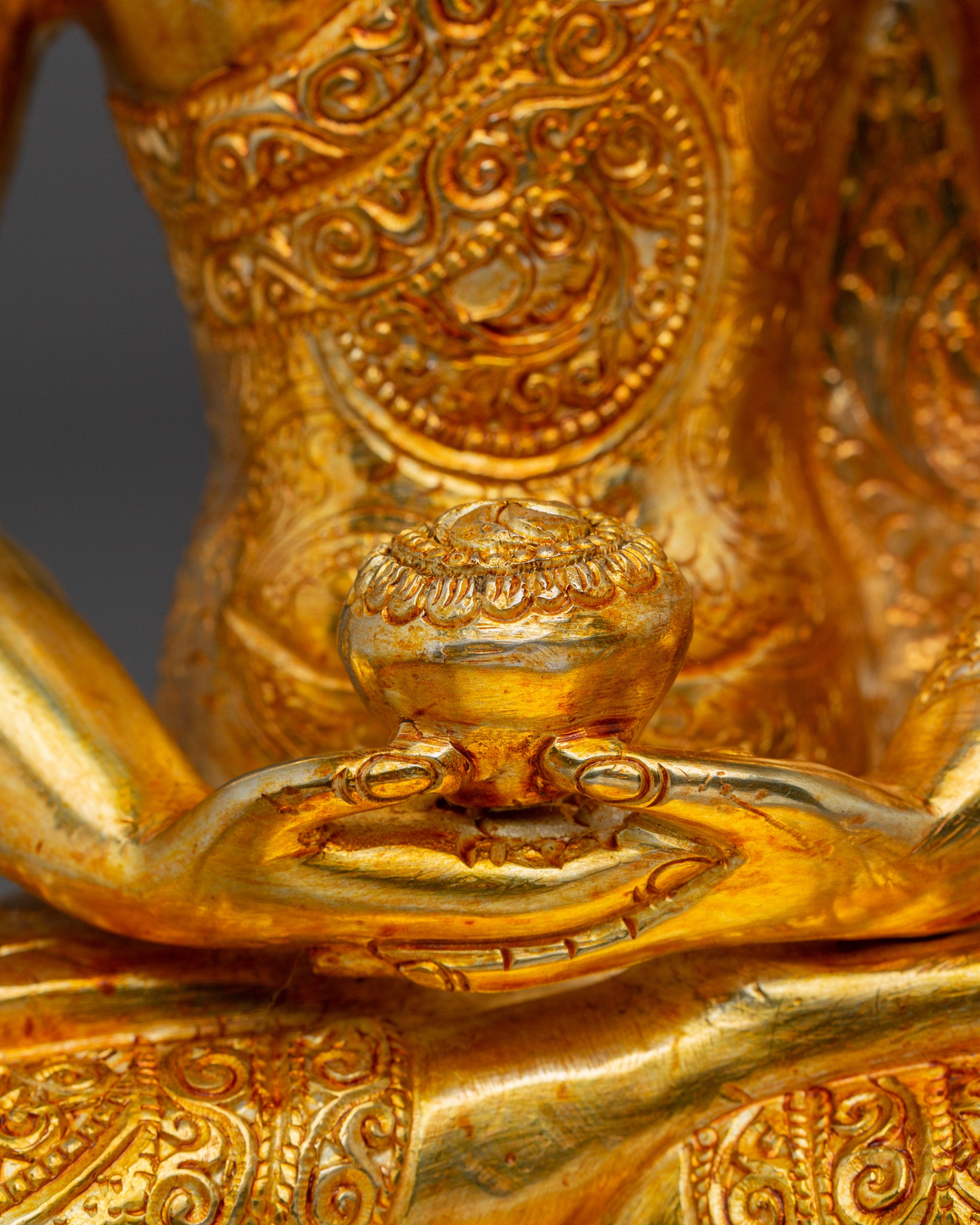 Sacred Amitabha Buddha Sculpture for Altar | Tibetan Sculpture for Meditation