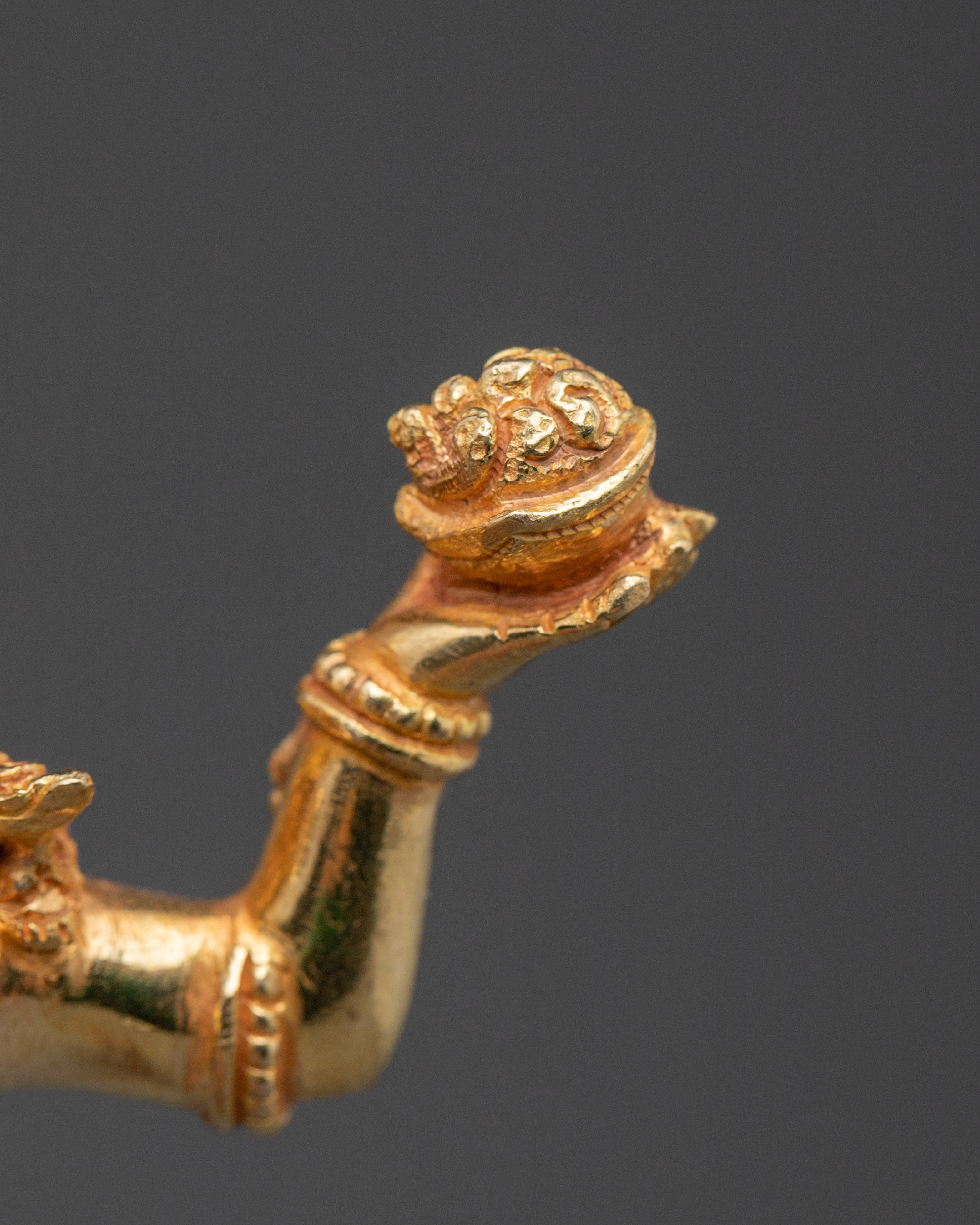 Yamantaka statue in 24K Gold Gilded | Tibetan Protector Deity Sculpture