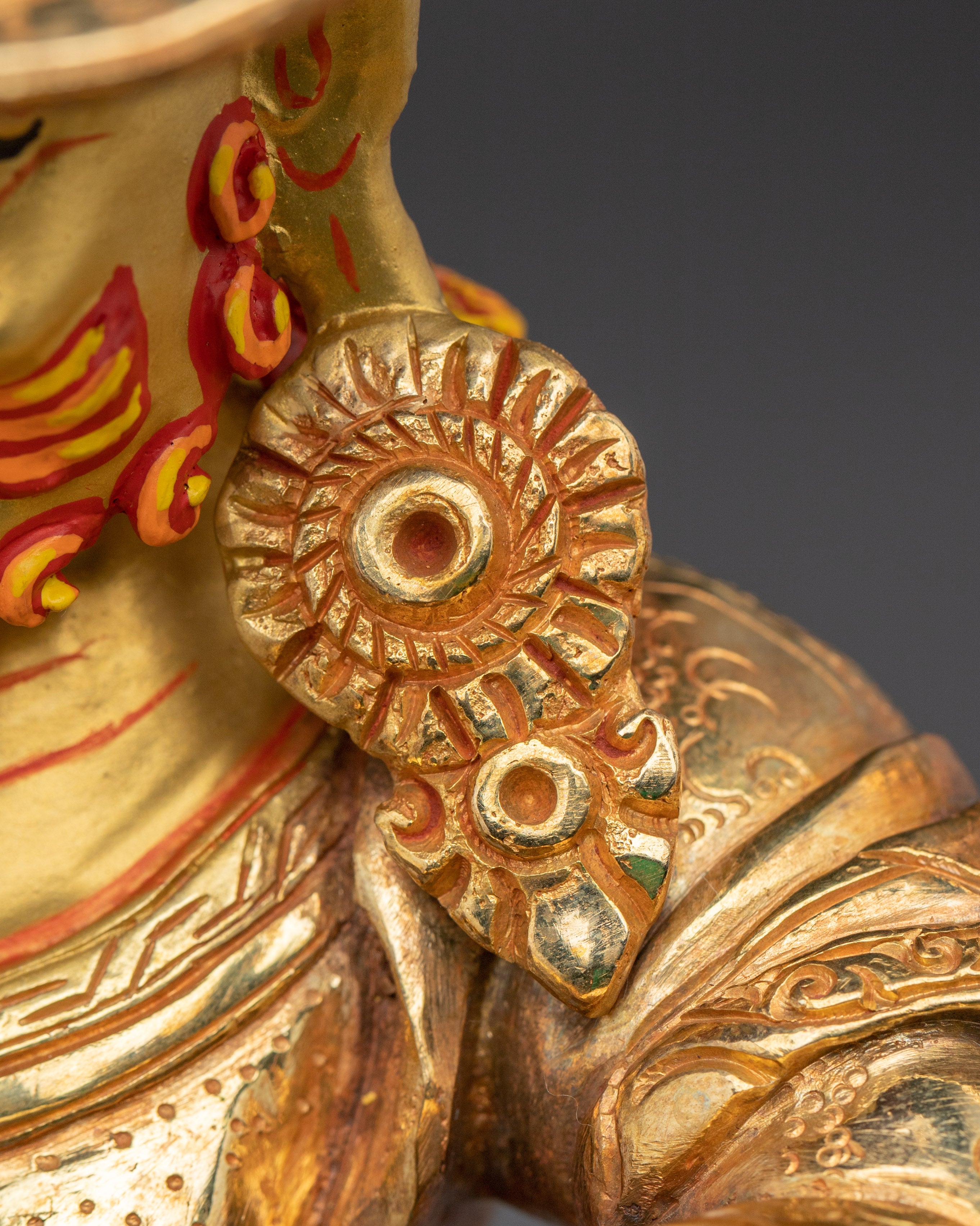 Handicrafted Dorje Legpa Tibetan Protector Deity Statue | 24K Gold Gilded Copper