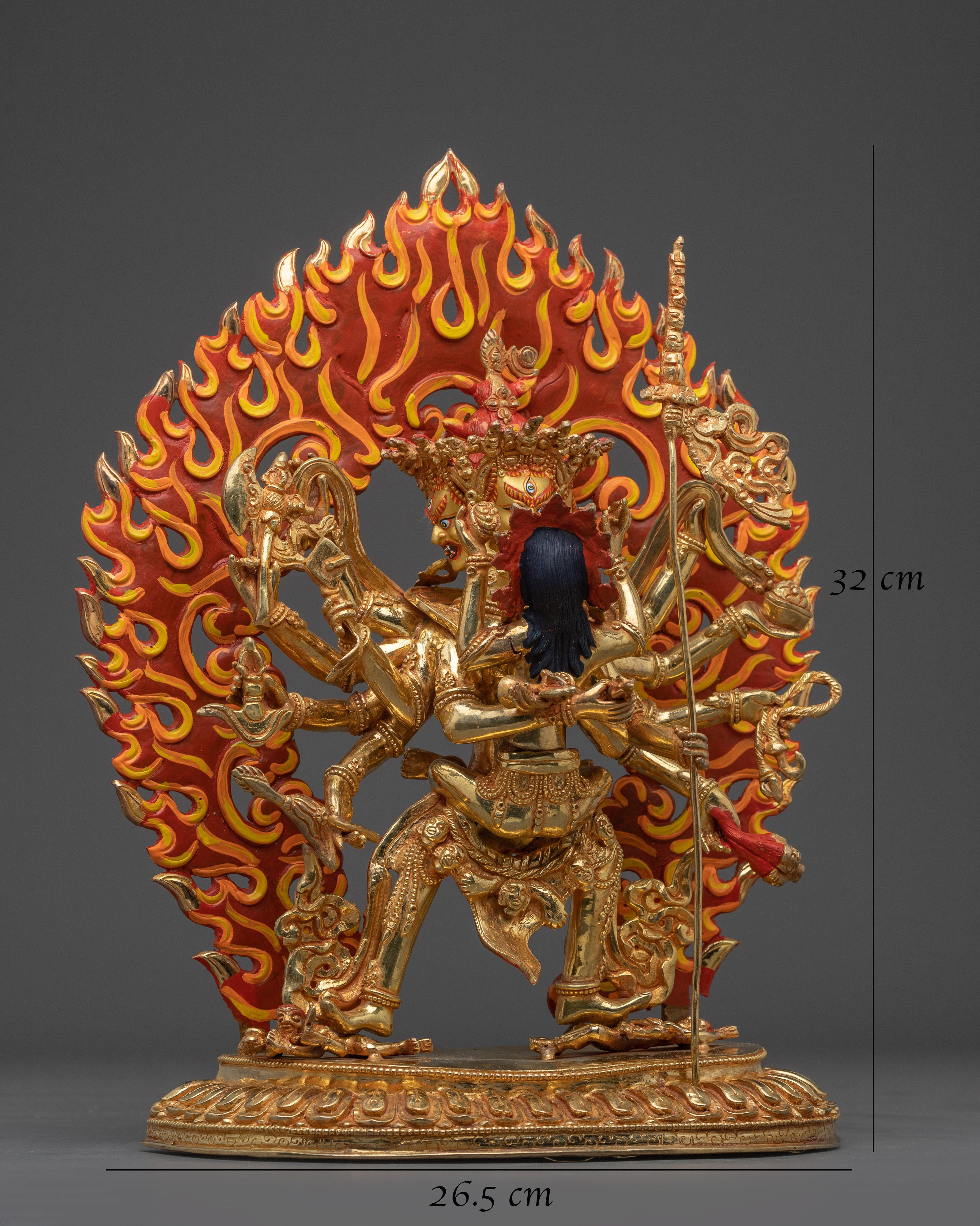 Chakrasambhara with Consort Gold and Copper Statue