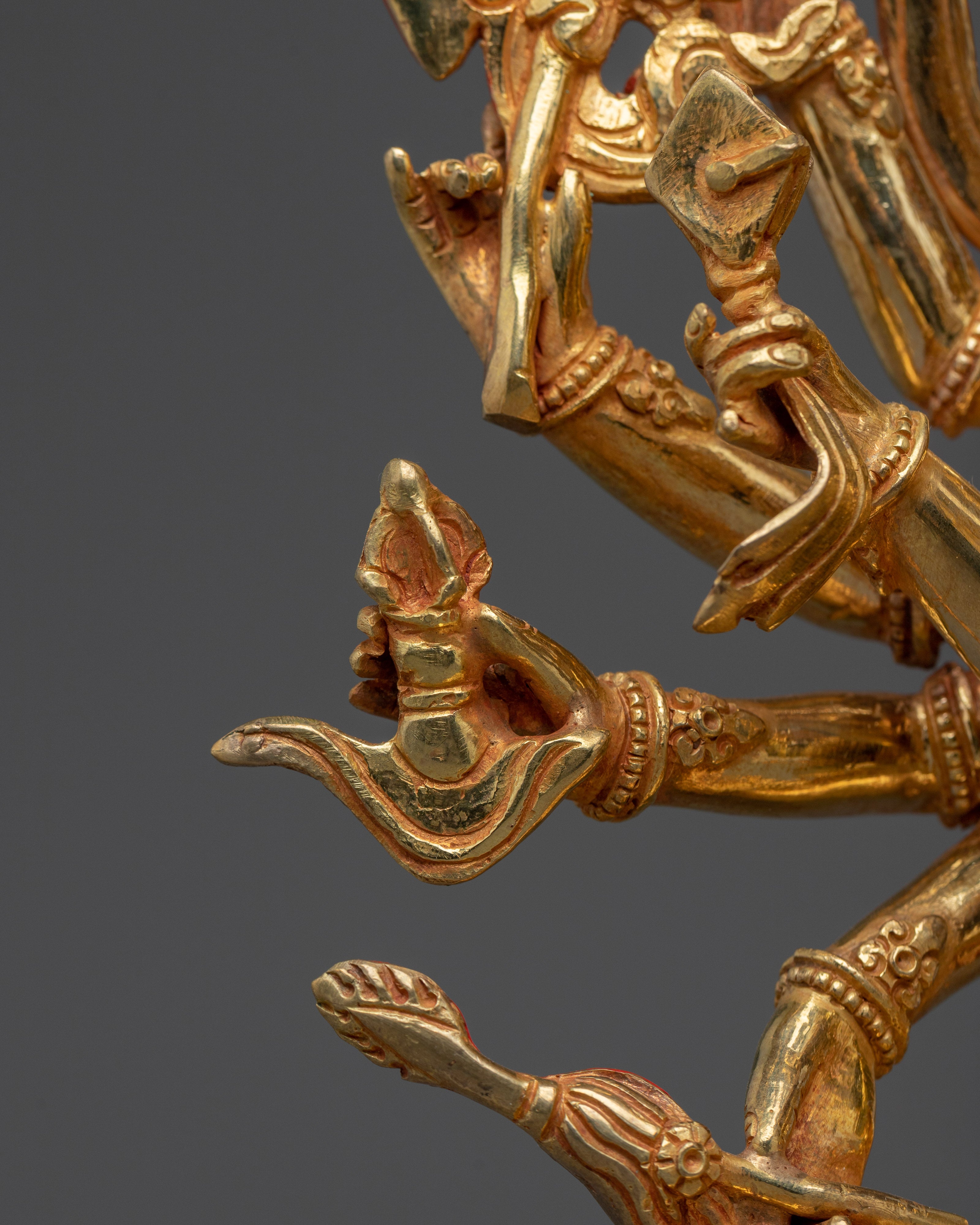 Chakrasambhara with Consort Gold and Copper Statue | Meditation Room, and Sacred Space