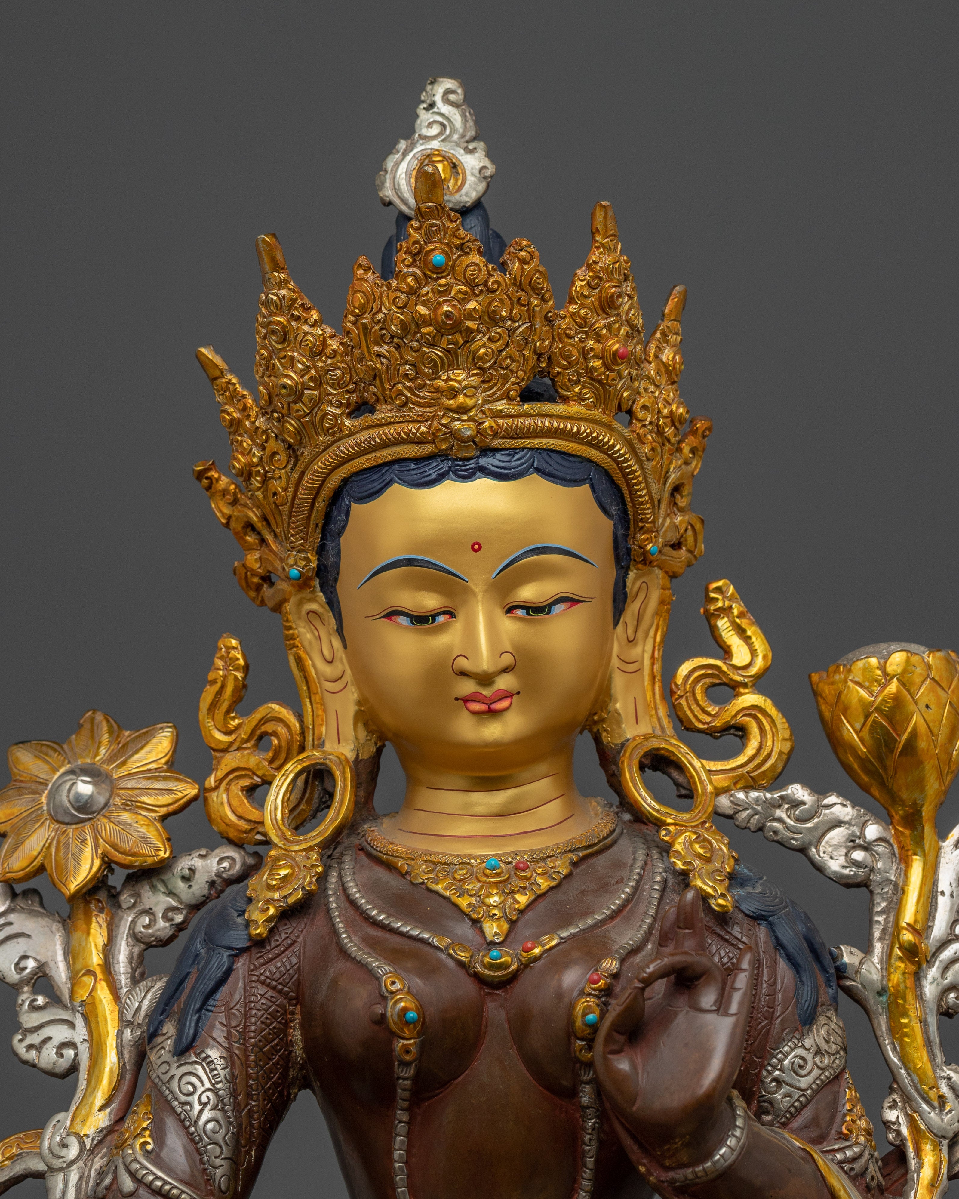 Serene Bodhisattva Green Tara Statue | Swift Savior and Rescuer