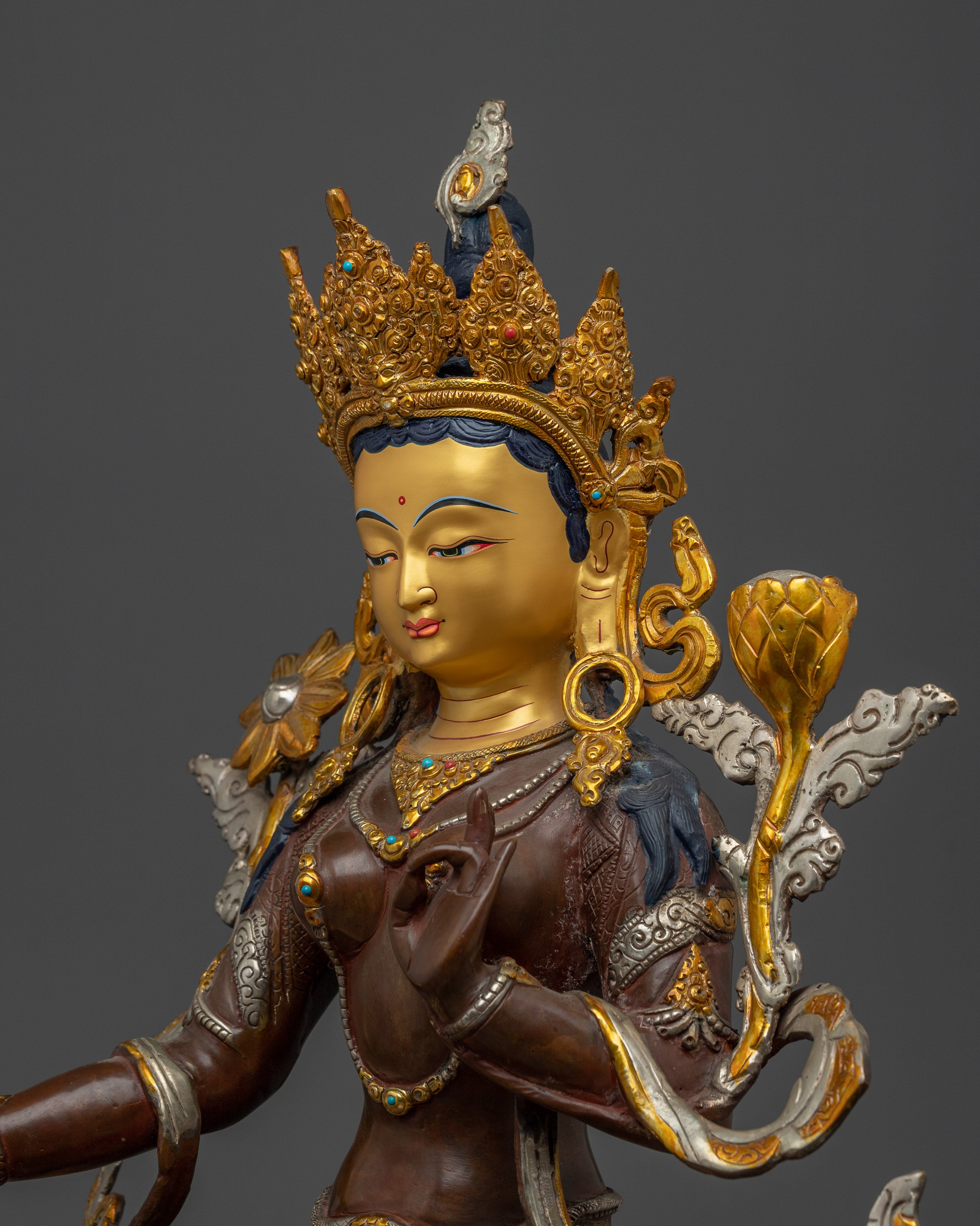 Serene Bodhisattva Green Tara Statue | Swift Savior and Rescuer