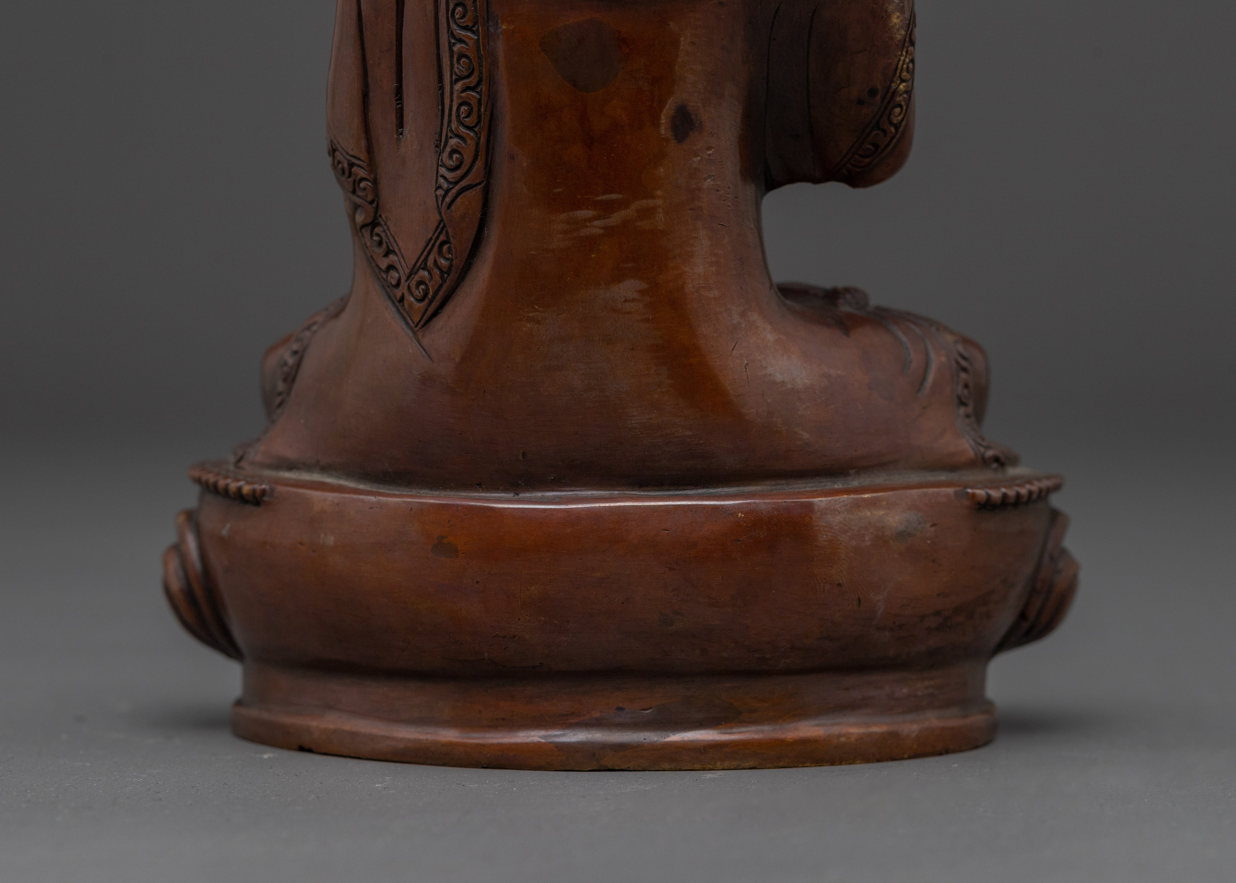 Oxidized Tsongkhapa Statue Set | Spiritual Altar Peice