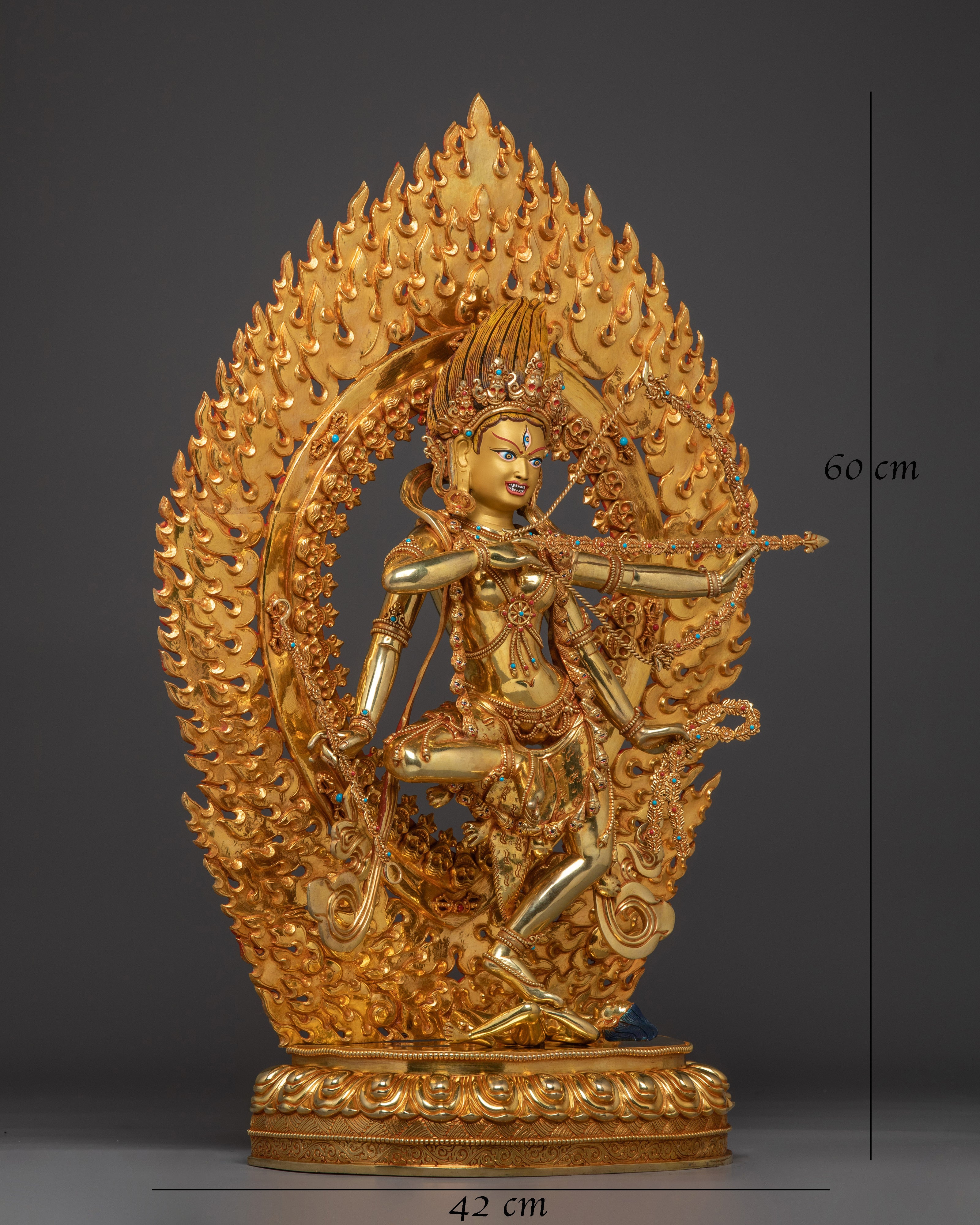Kurkulla Copper Statue Gilded in 24K Gold