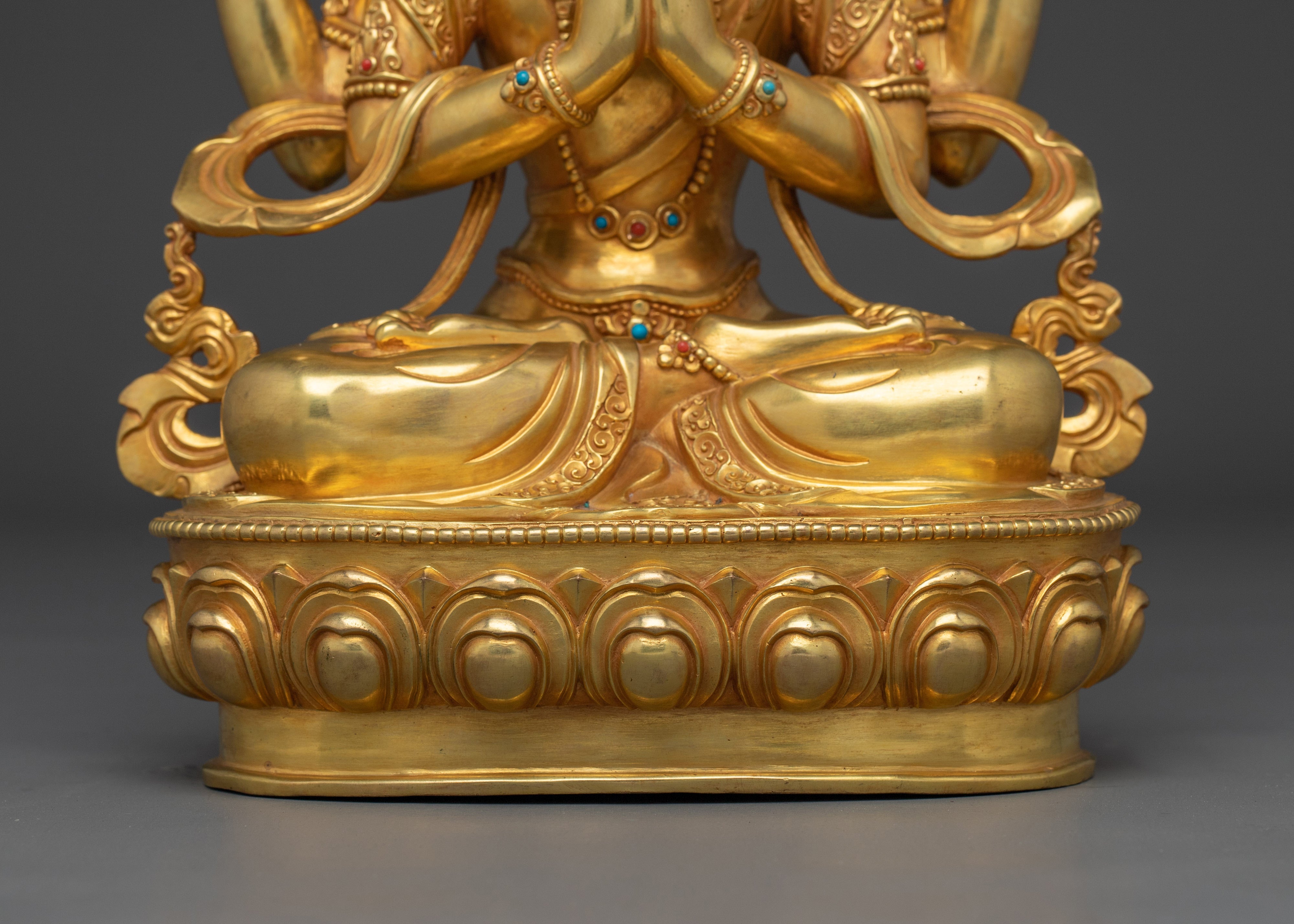 Avalokiteshvara Spiritual Decor | Himalayan Chenrezig Artwork