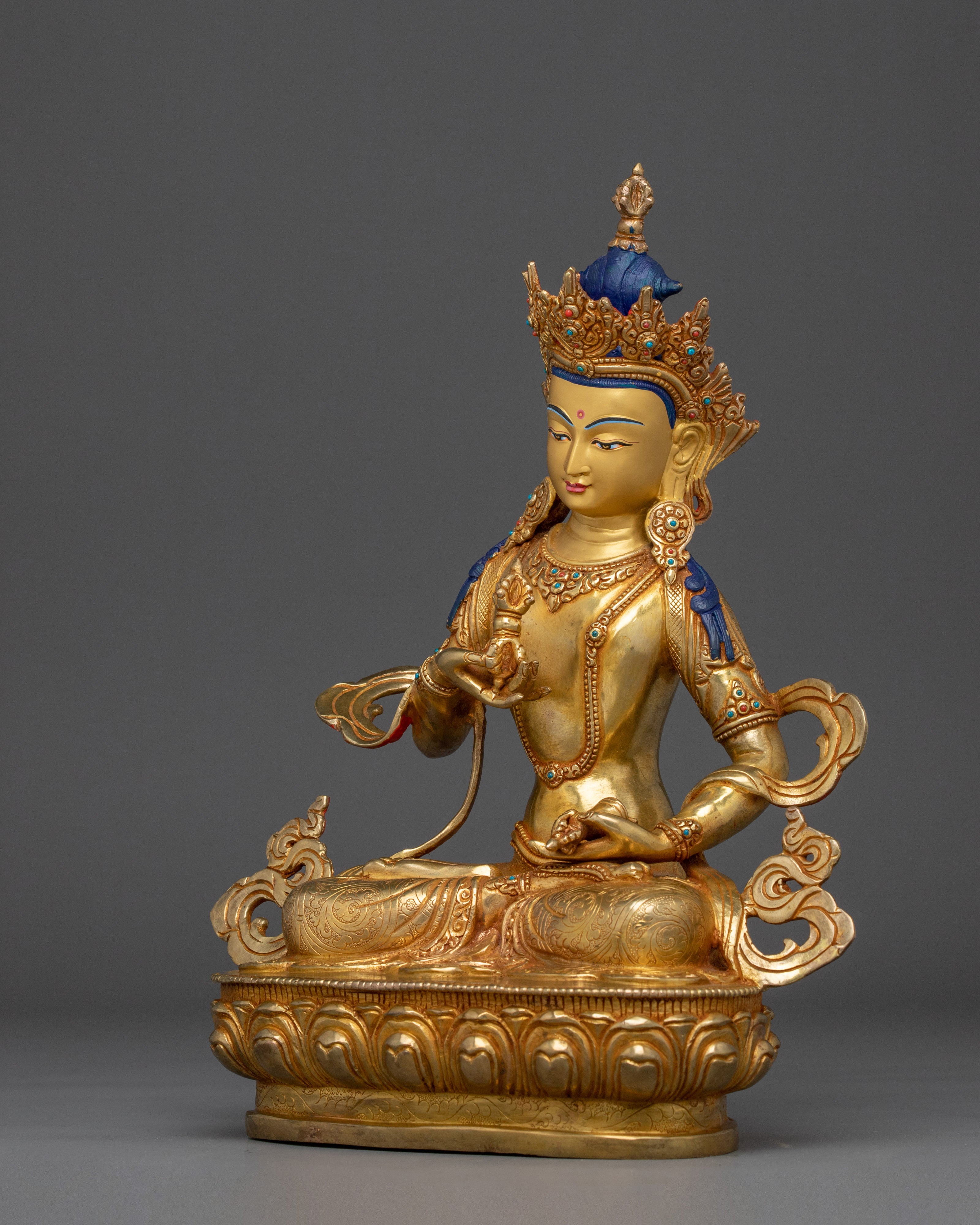 Golden Dorje Sempa Statue | Vajrasattva - Embodiment of Purity