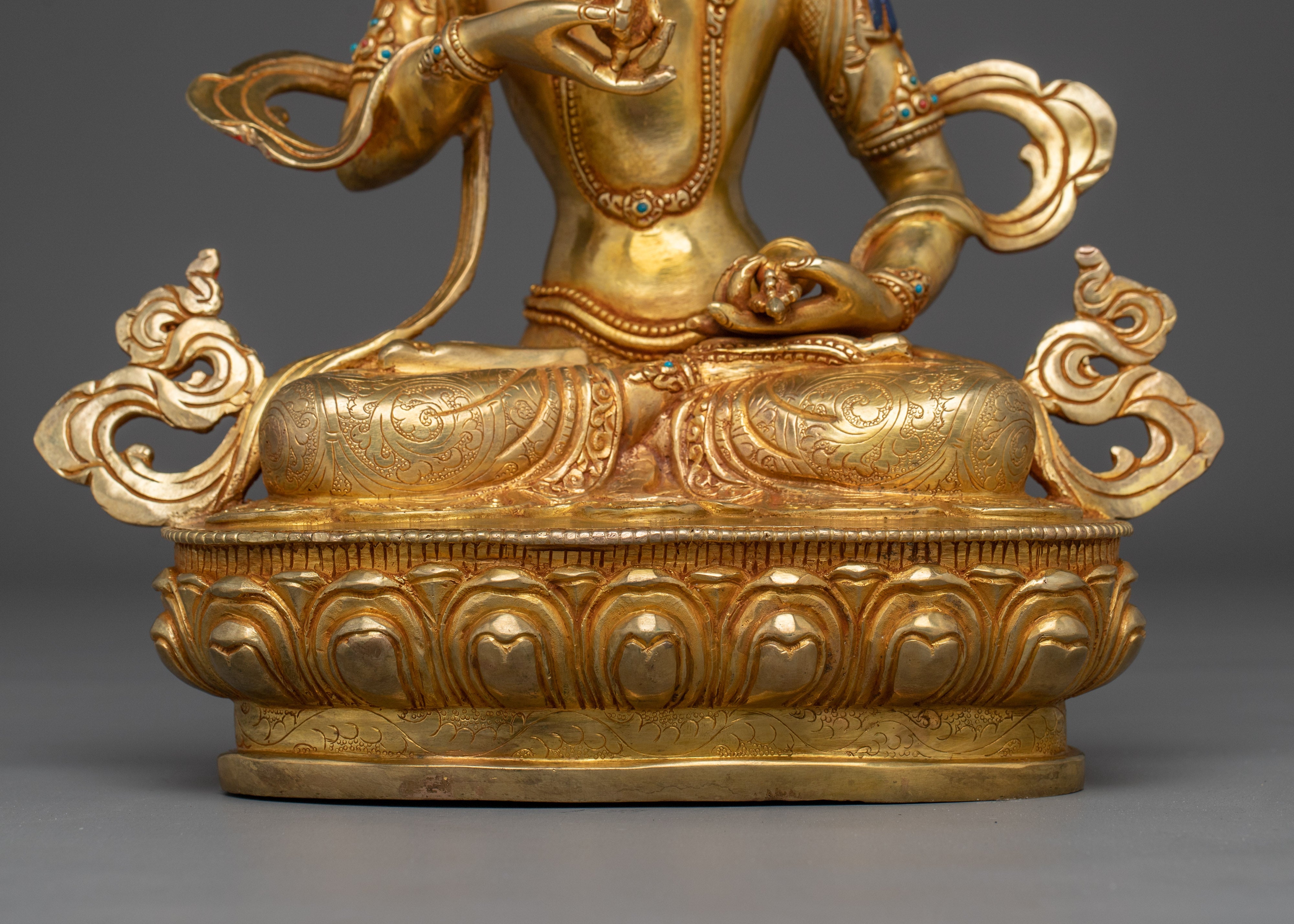 Golden Dorje Sempa Statue | Vajrasattva - Embodiment of Purity