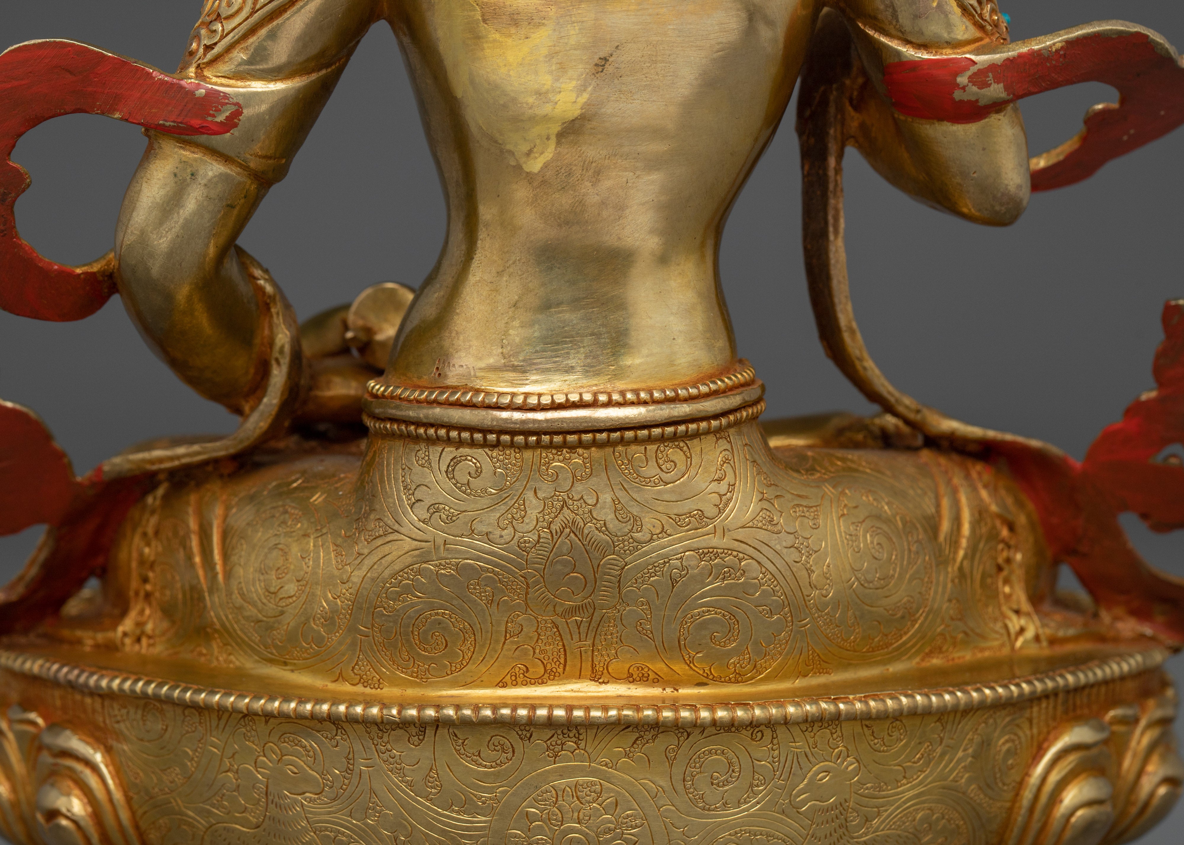 Golden Dorje Sempa Statue | Vajrasattva - Embodiment of Purity