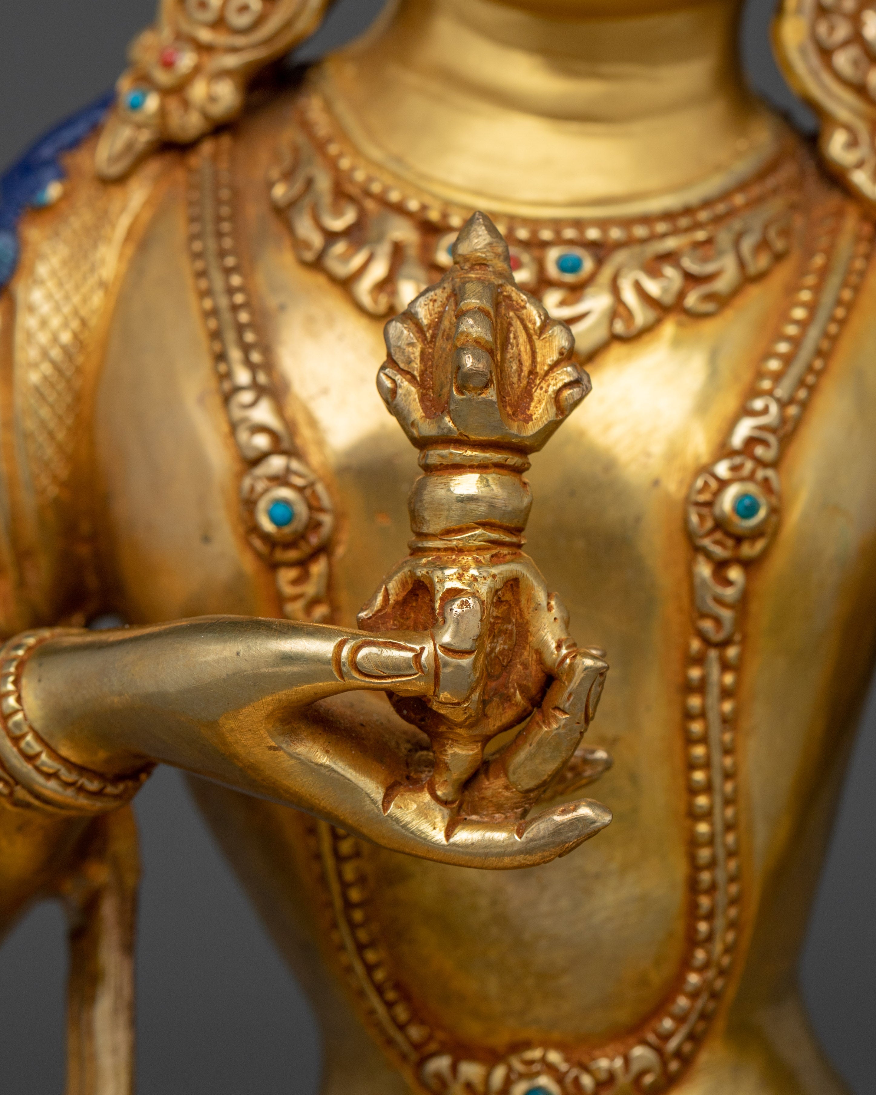 Golden Dorje Sempa Statue | Vajrasattva - Embodiment of Purity