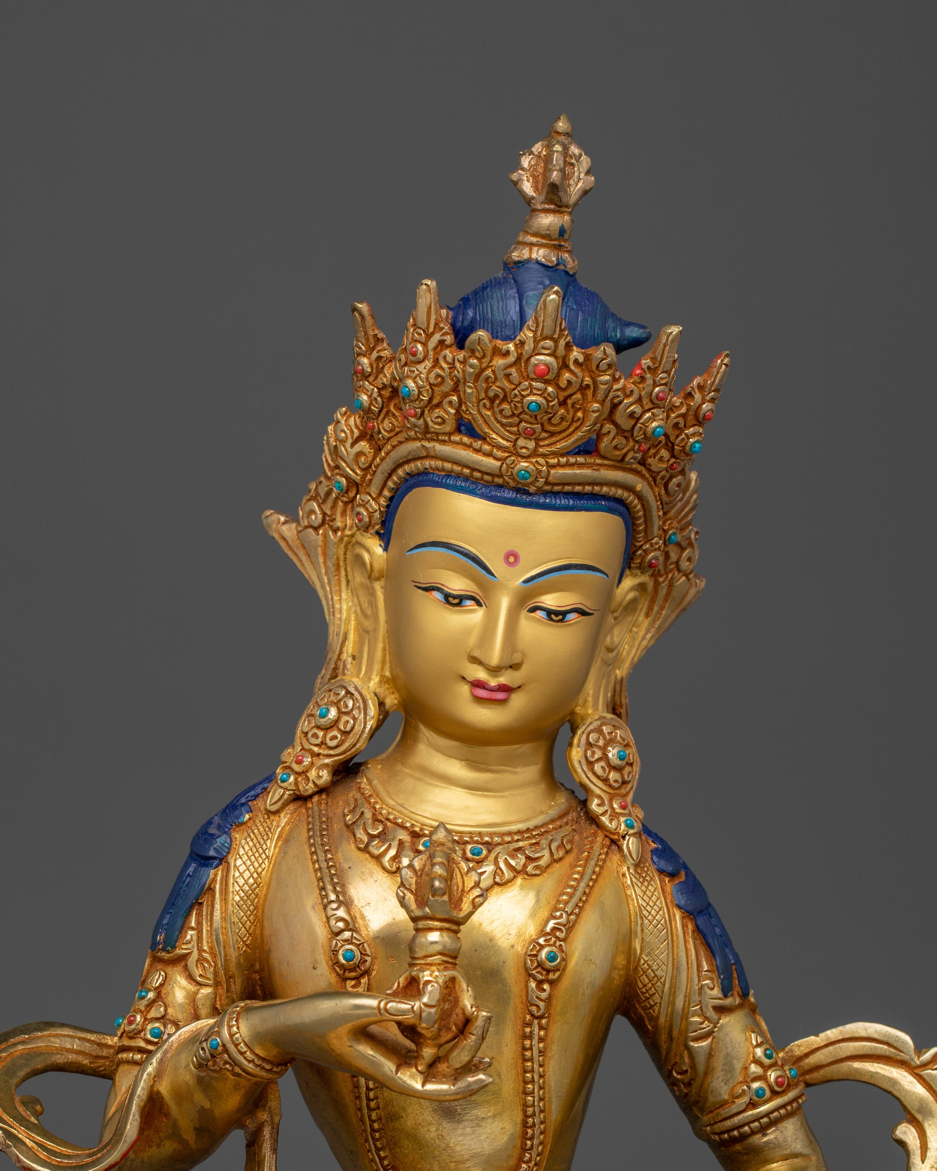 Golden Dorje Sempa Statue | Vajrasattva - Embodiment of Purity