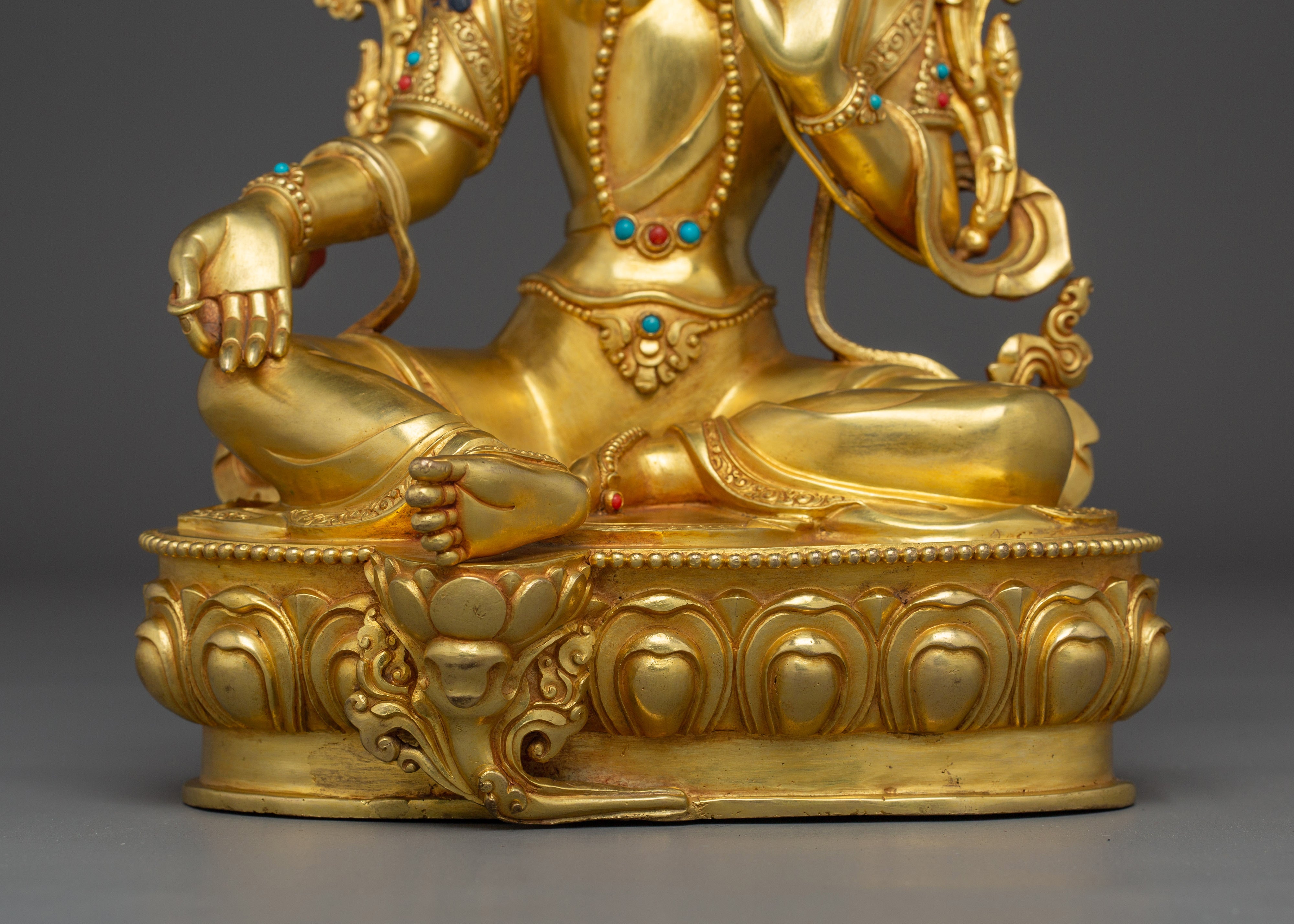 Radiant Shyama Tara Golden Statue | Green Tara - Mother of All Buddhas