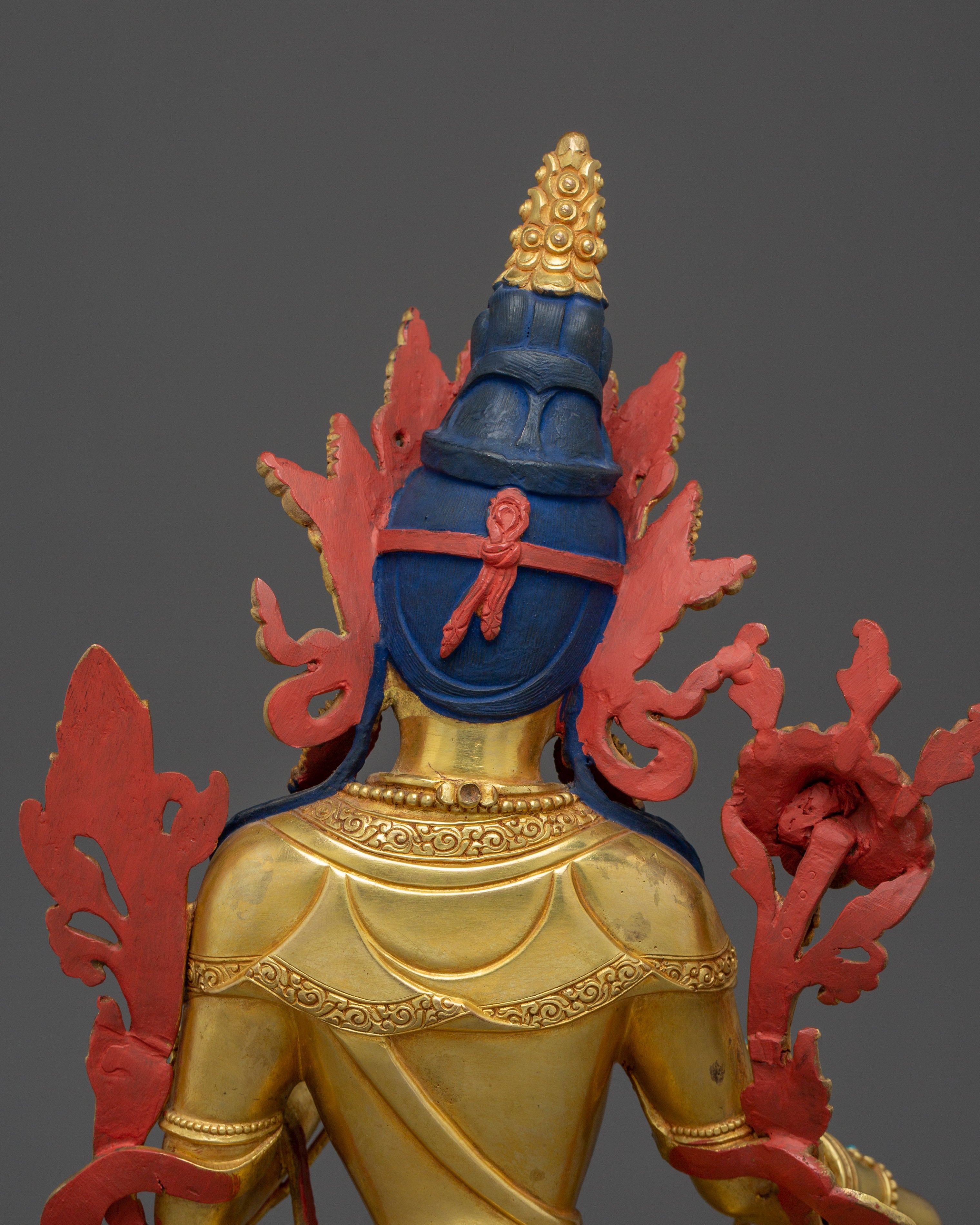 Radiant Shyama Tara Golden Statue | Green Tara - Mother of All Buddhas