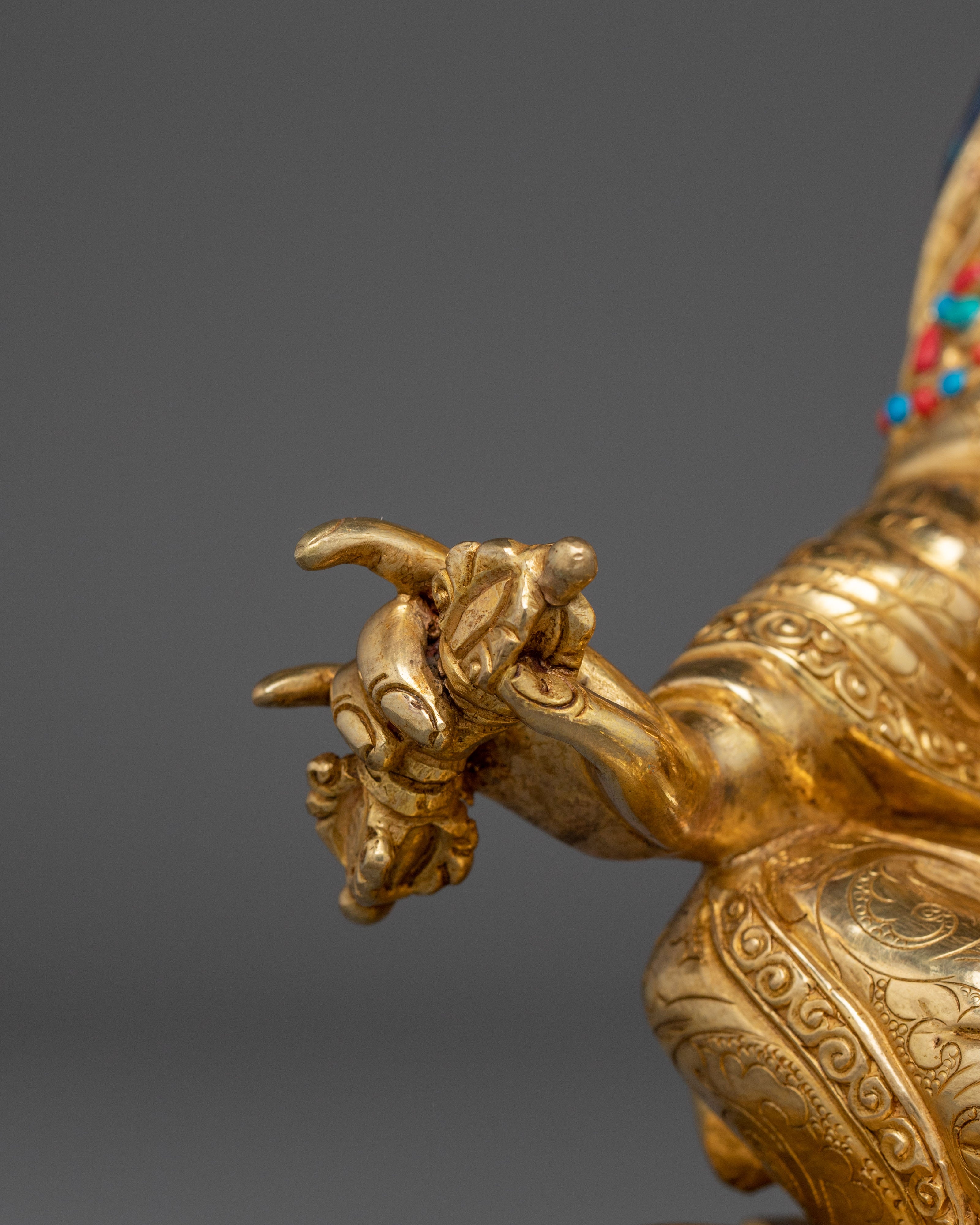 Buddhist Vajra Master Guru Rinpoche Statue | Handcrafted Artwork