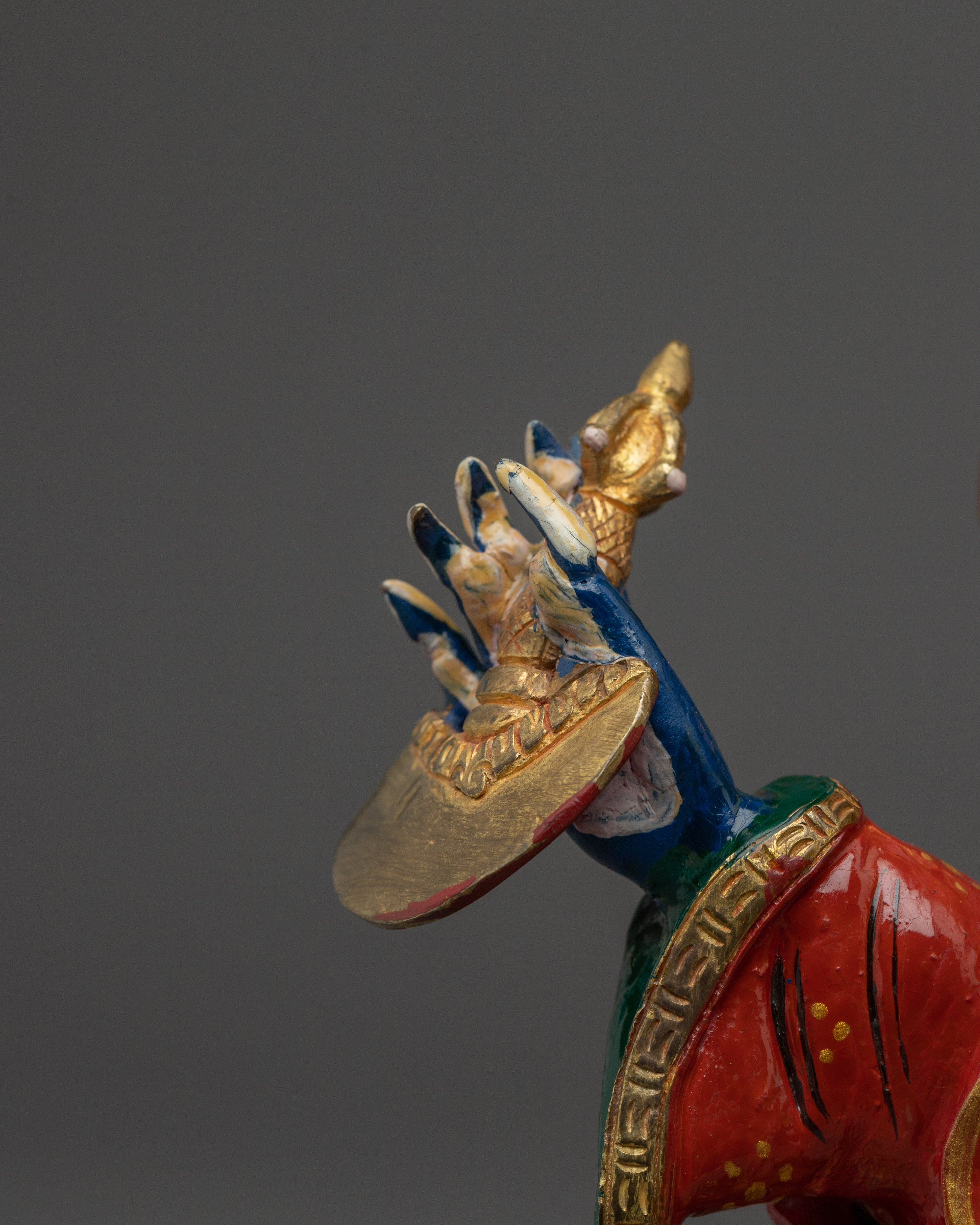 Mahakala Bernakchen Statue in 24K Gold-Gilded | Tibetan Protector Deity