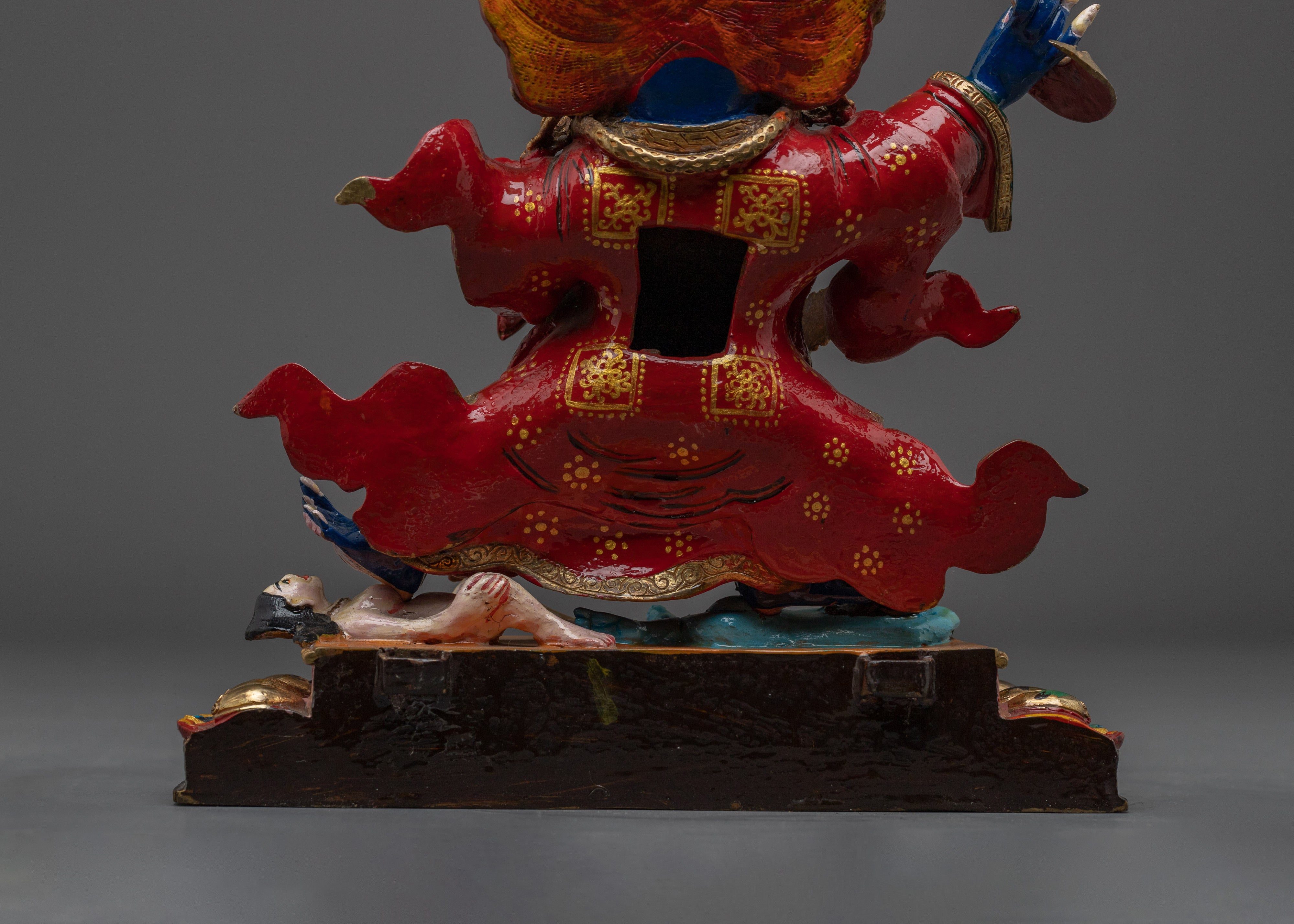 Mahakala Bernakchen Statue in 24K Gold-Gilded | Tibetan Protector Deity