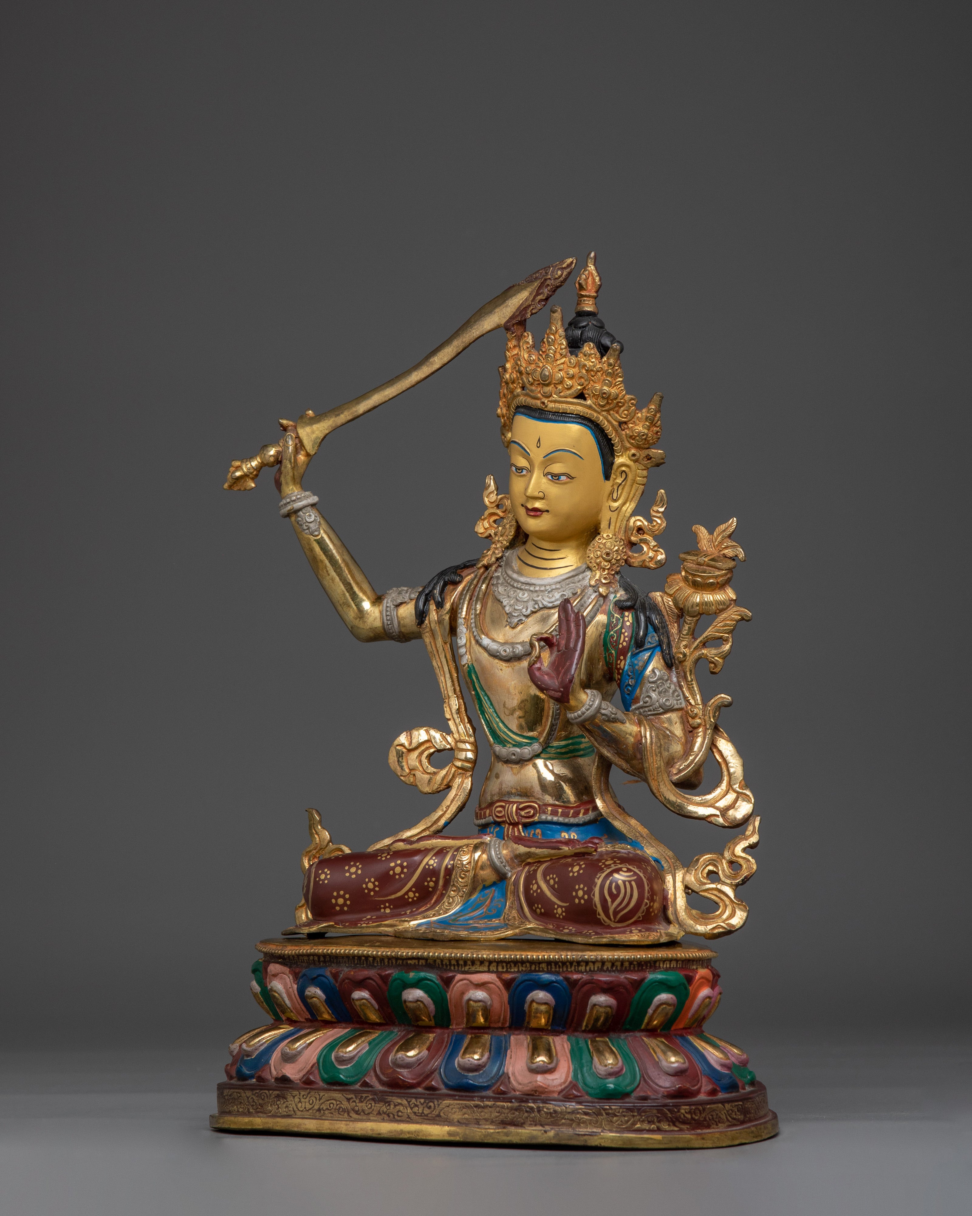 Himalayan Manjushri Bodhisattva Statue | Manjughosa - Supreme Wisdom