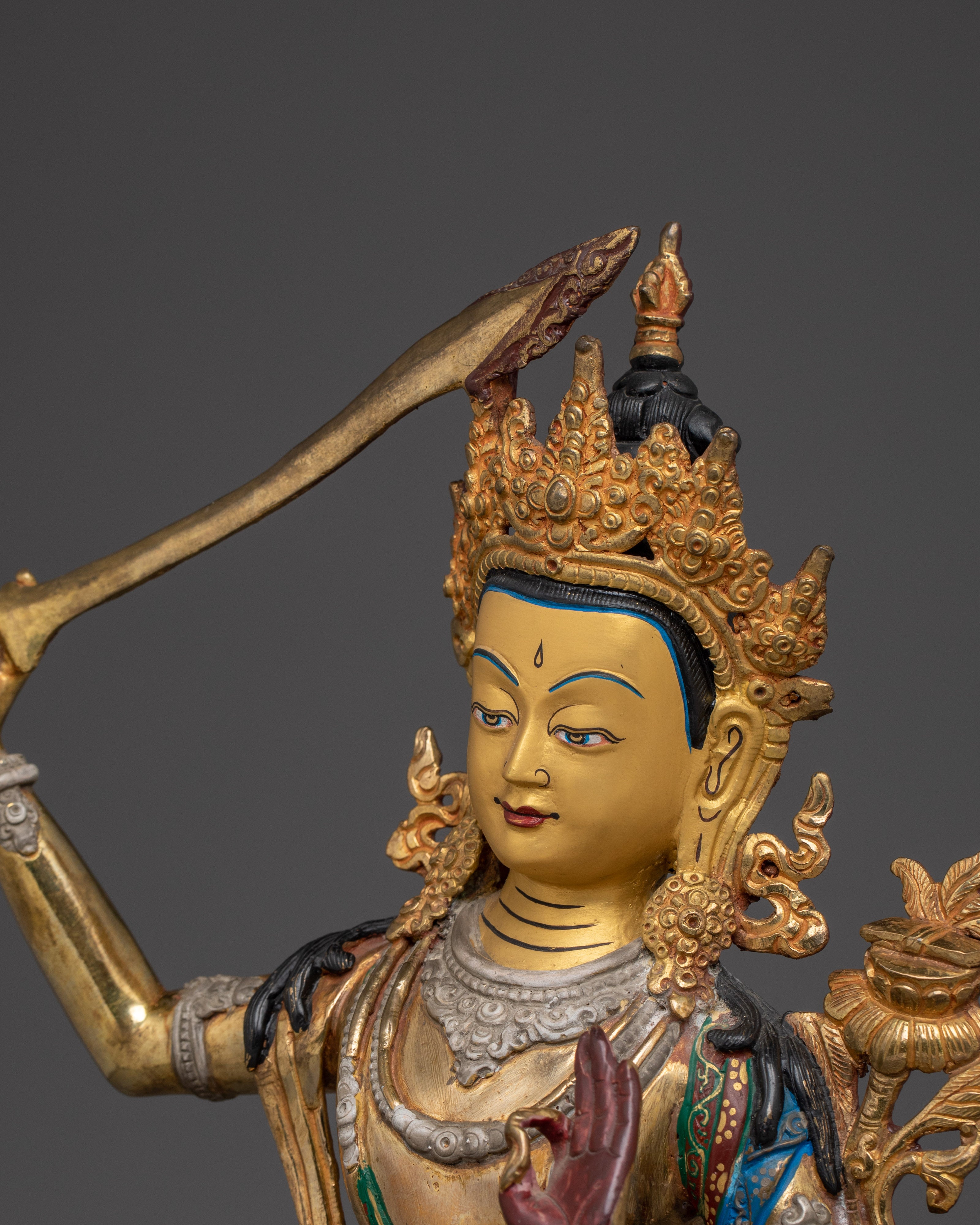 Himalayan Manjushri Bodhisattva Statue | Manjughosa - Supreme Wisdom