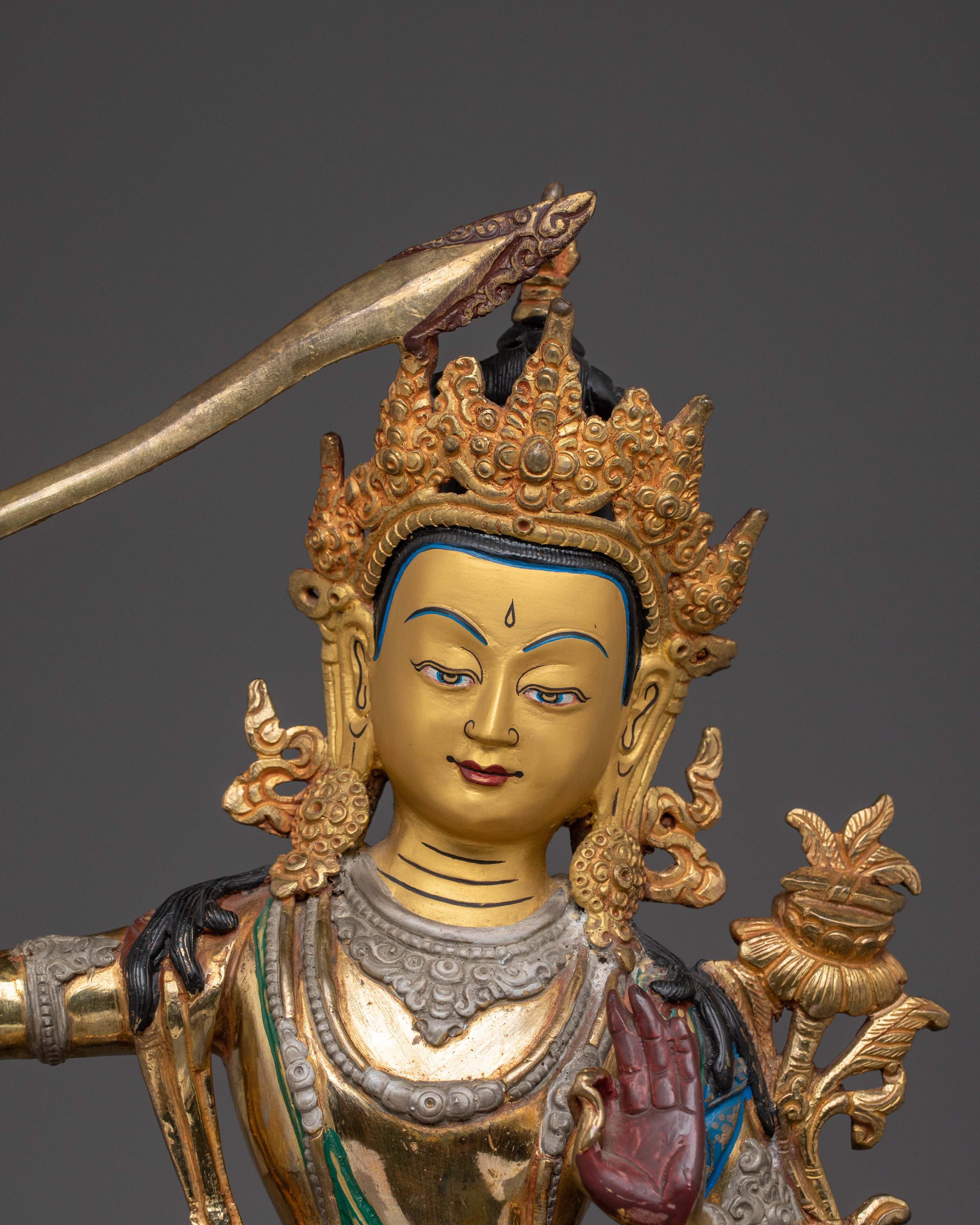 Himalayan Manjushri Bodhisattva Statue | Manjughosa - Supreme Wisdom
