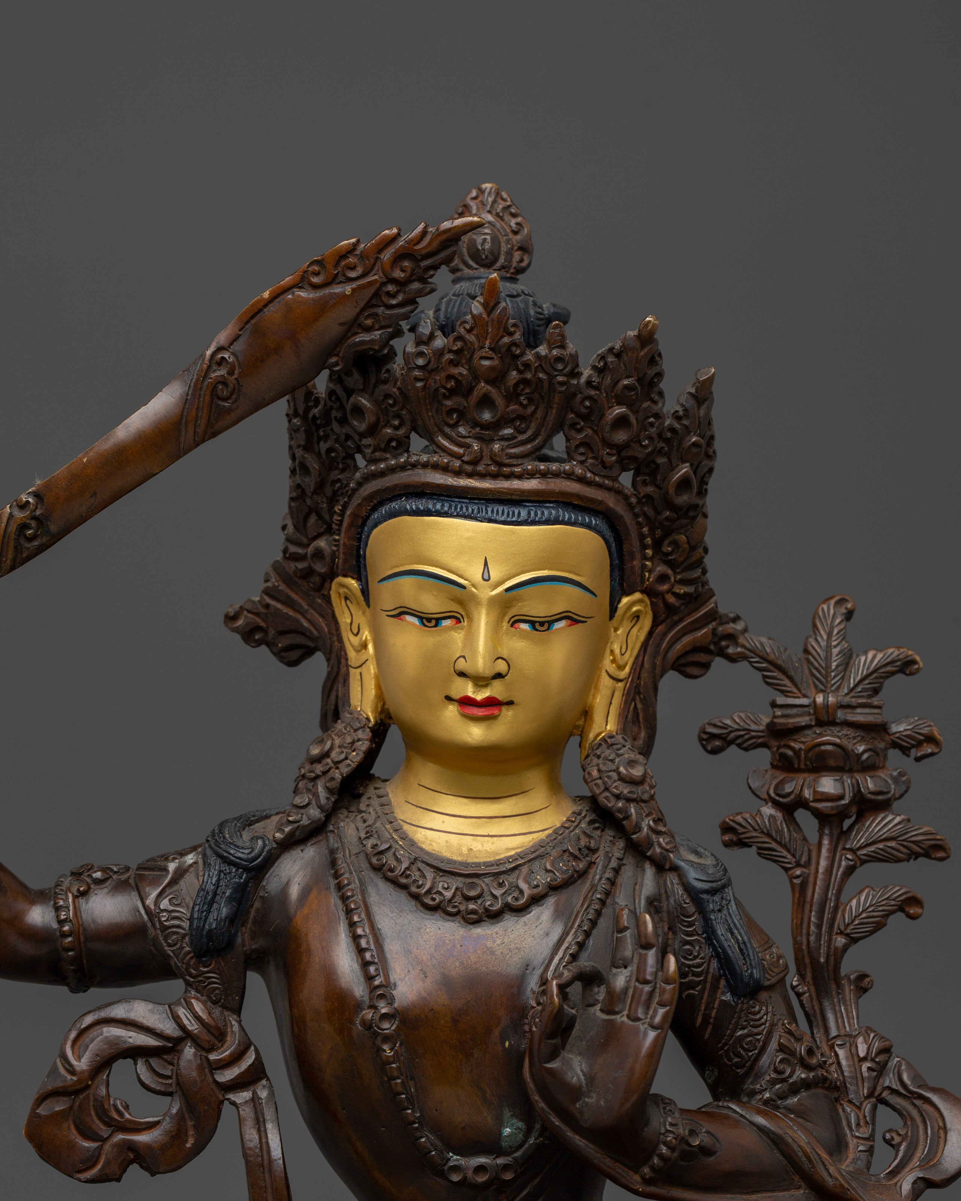 Religious Statue of Manjushri | Sculpture with Flaming Sword