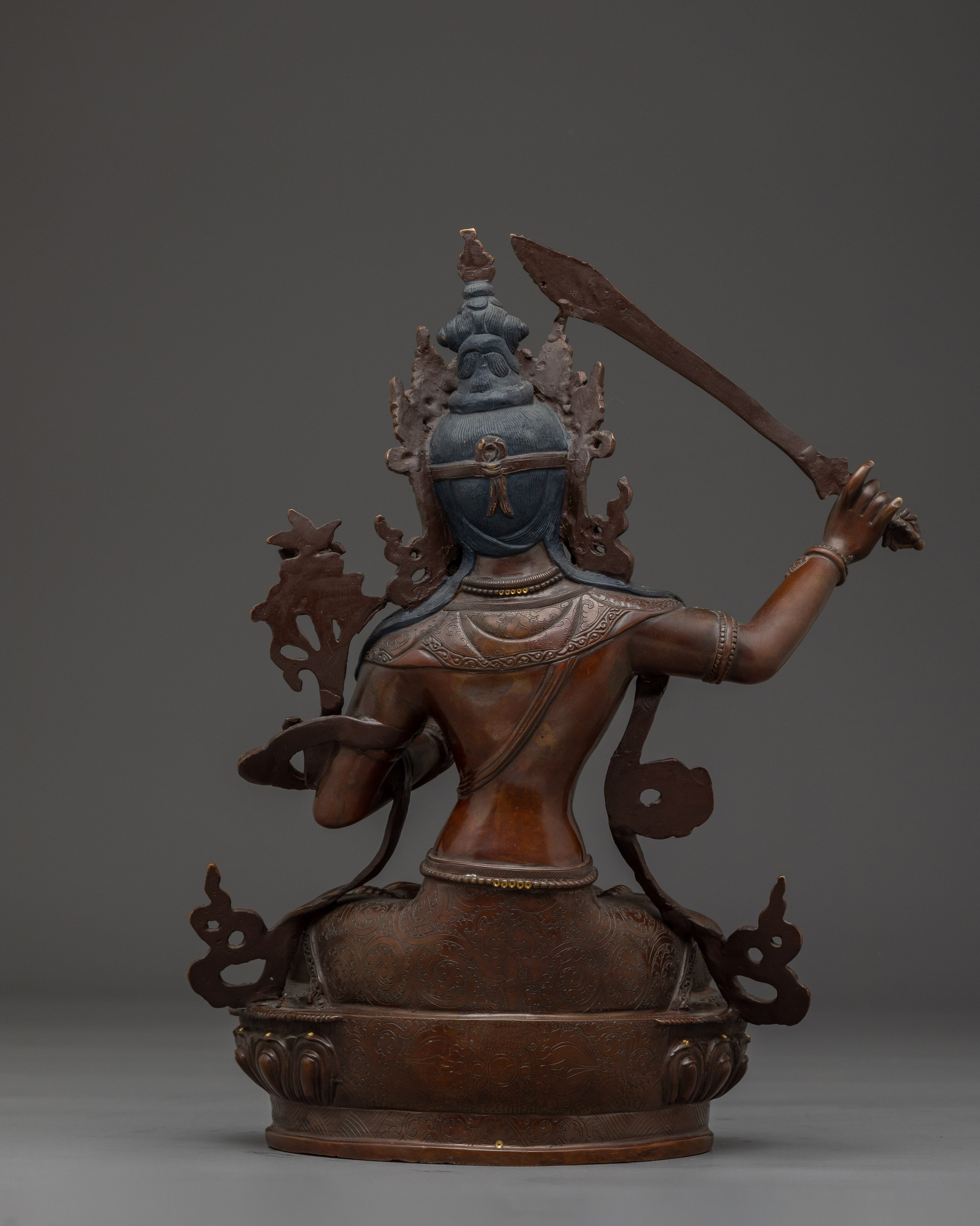 Buddhist wisdom deity Manjushri Art | Embodiment of Insight